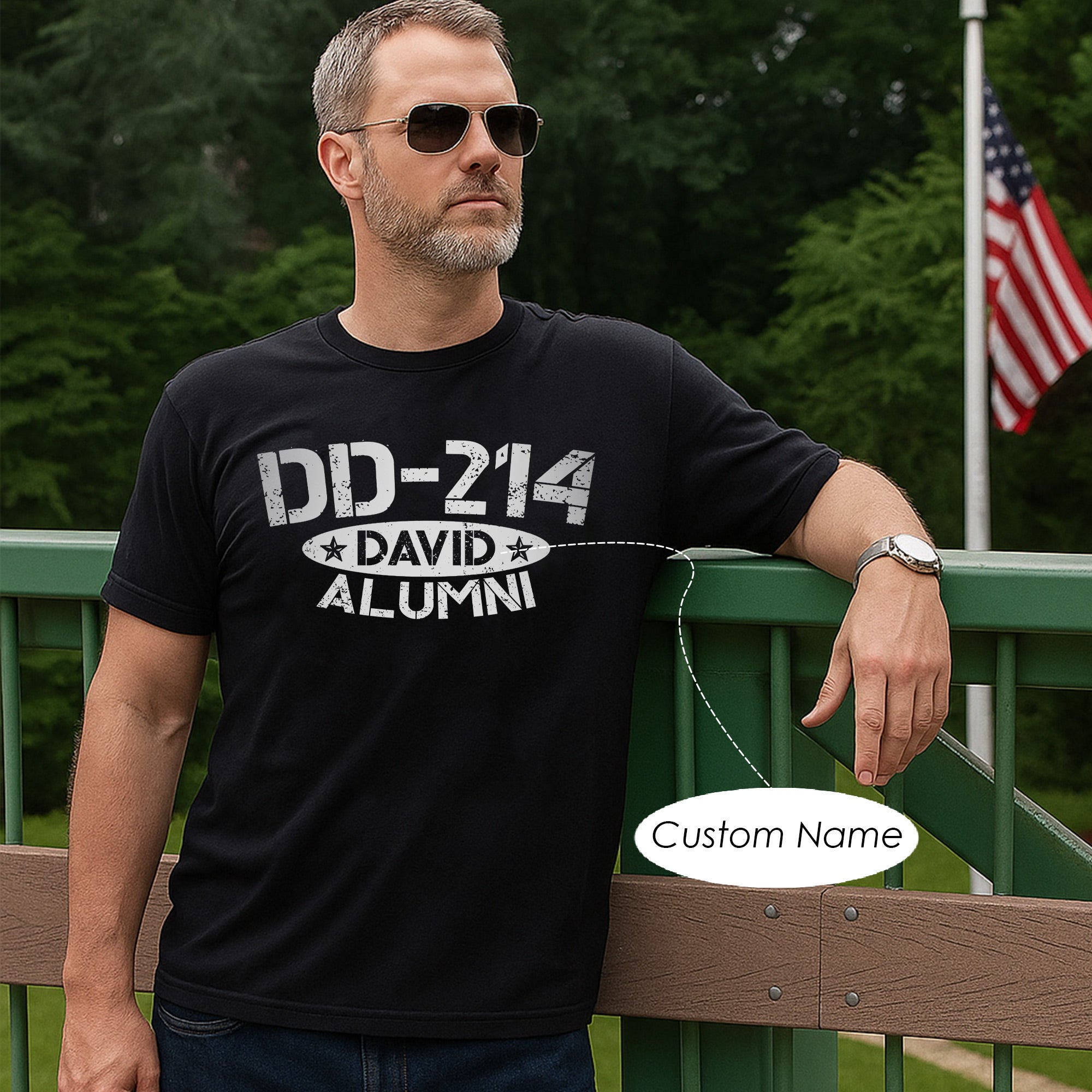 Military Veteran Shirt, DD-214 Alumni Proud Service  Personalized T-Shirt
