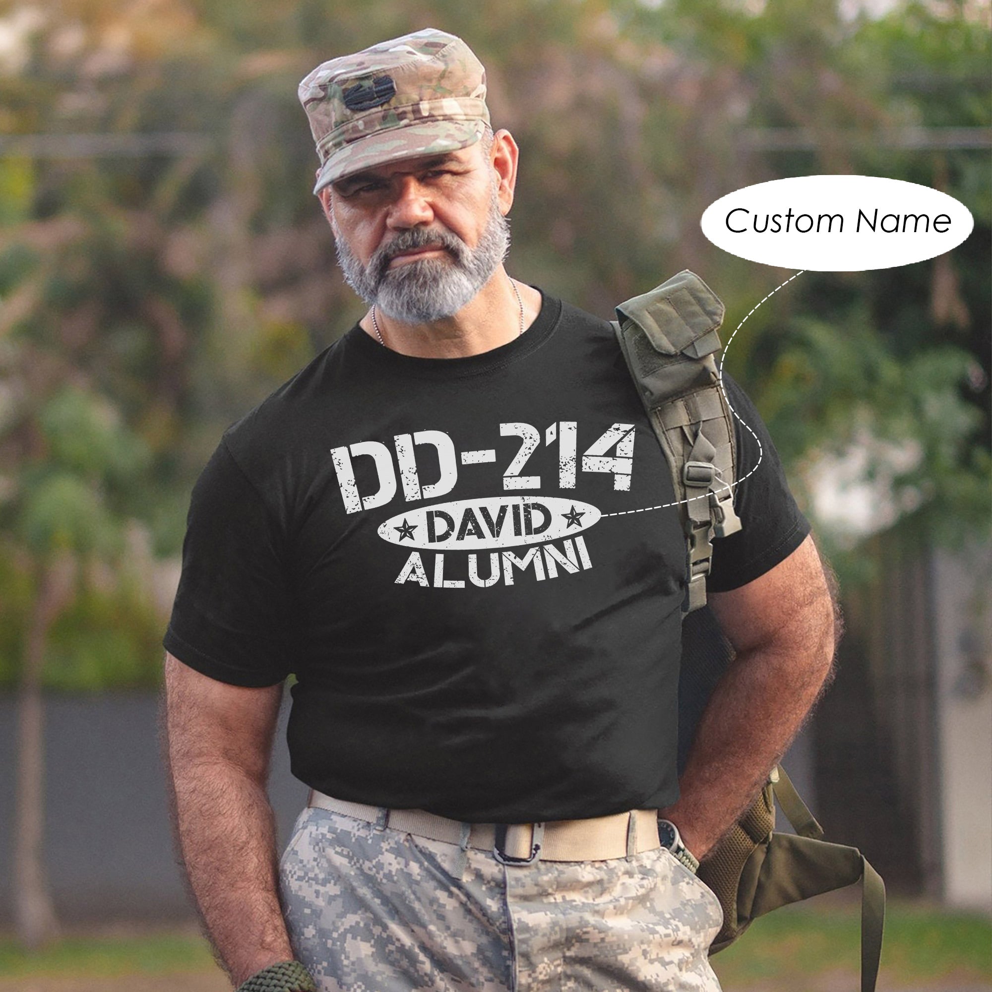 Military Veteran Shirt, DD-214 Alumni Proud Service  Personalized T-Shirt