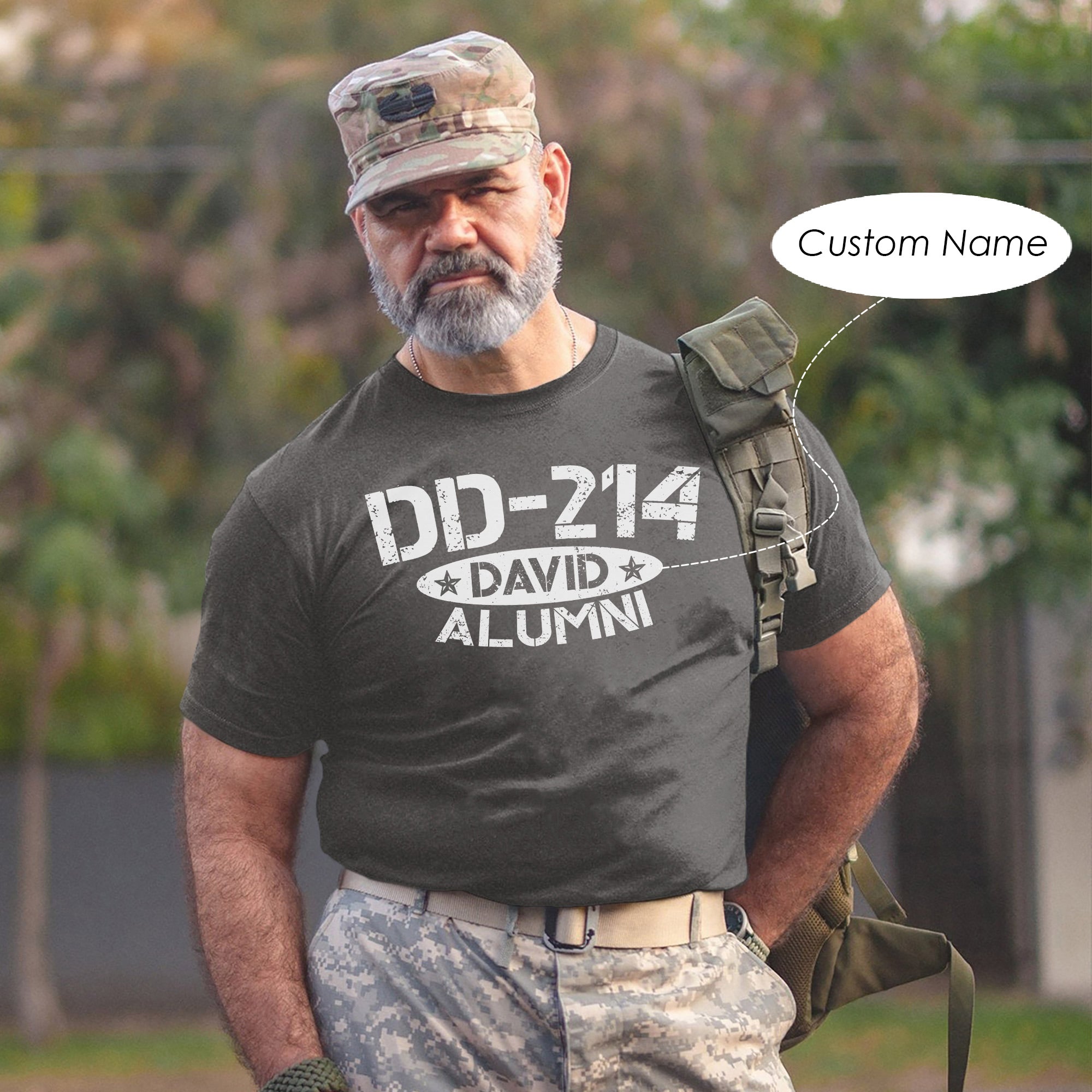 Military Veteran Shirt, DD-214 Alumni Proud Service  Personalized T-Shirt