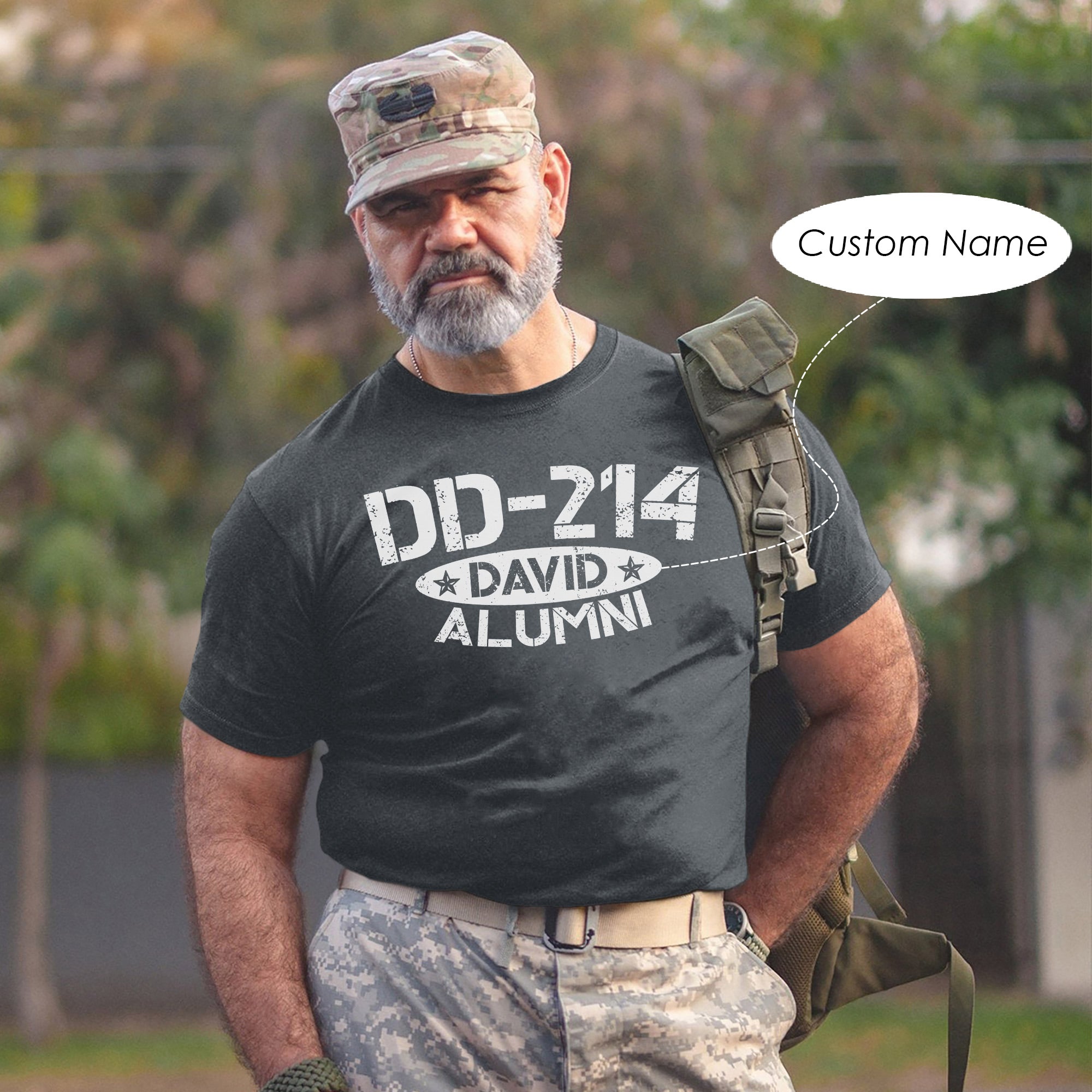 Military Veteran Shirt, DD-214 Alumni Proud Service  Personalized T-Shirt