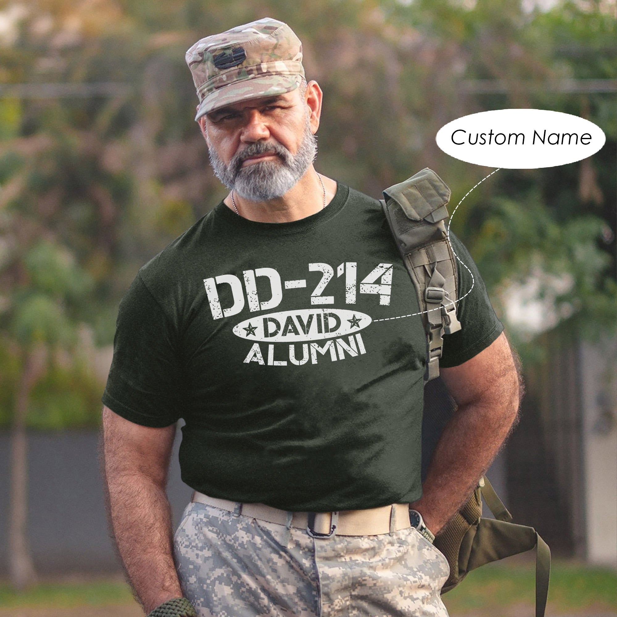 Military Veteran Shirt, DD-214 Alumni Proud Service  Personalized T-Shirt