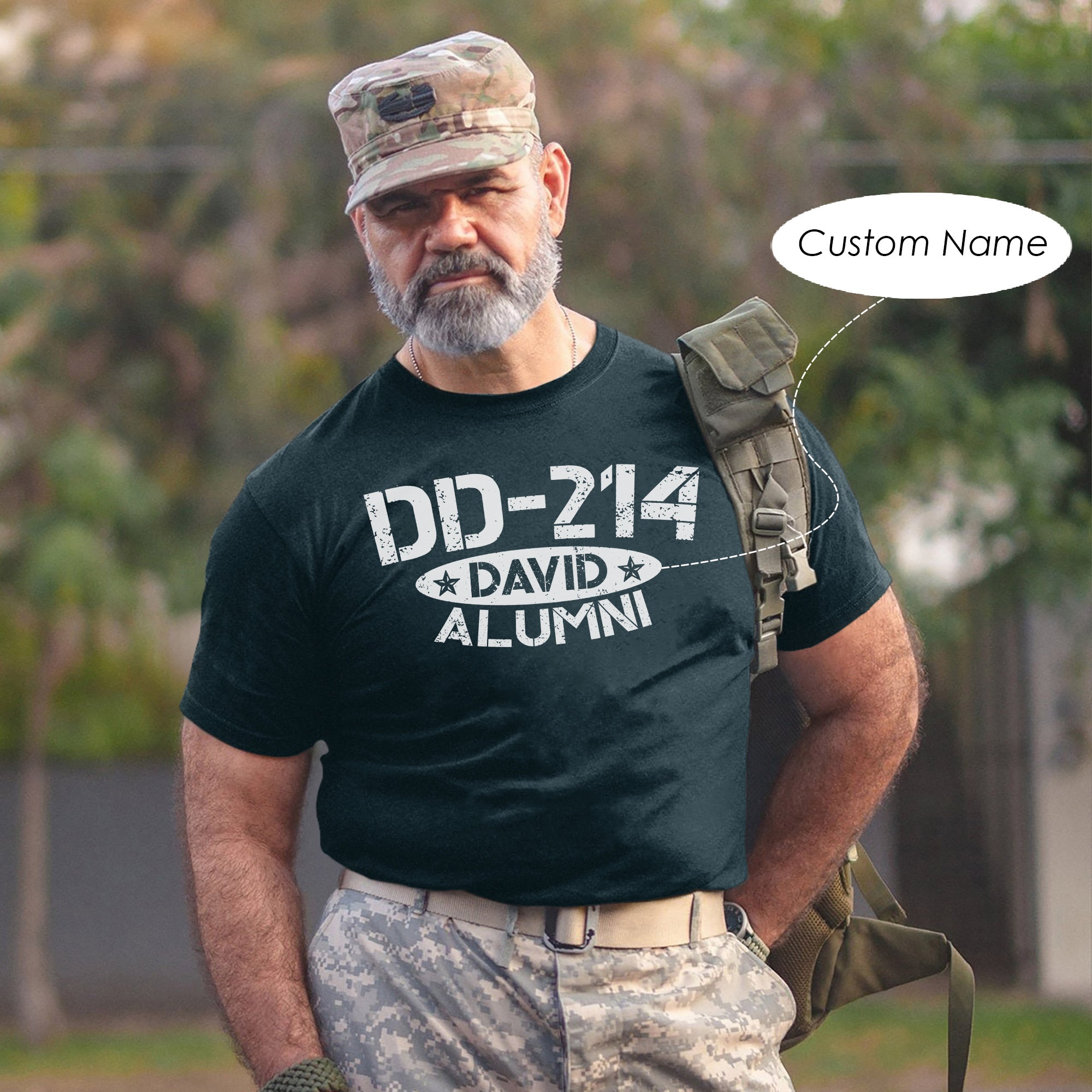 Military Veteran Shirt, DD-214 Alumni Proud Service  Personalized T-Shirt