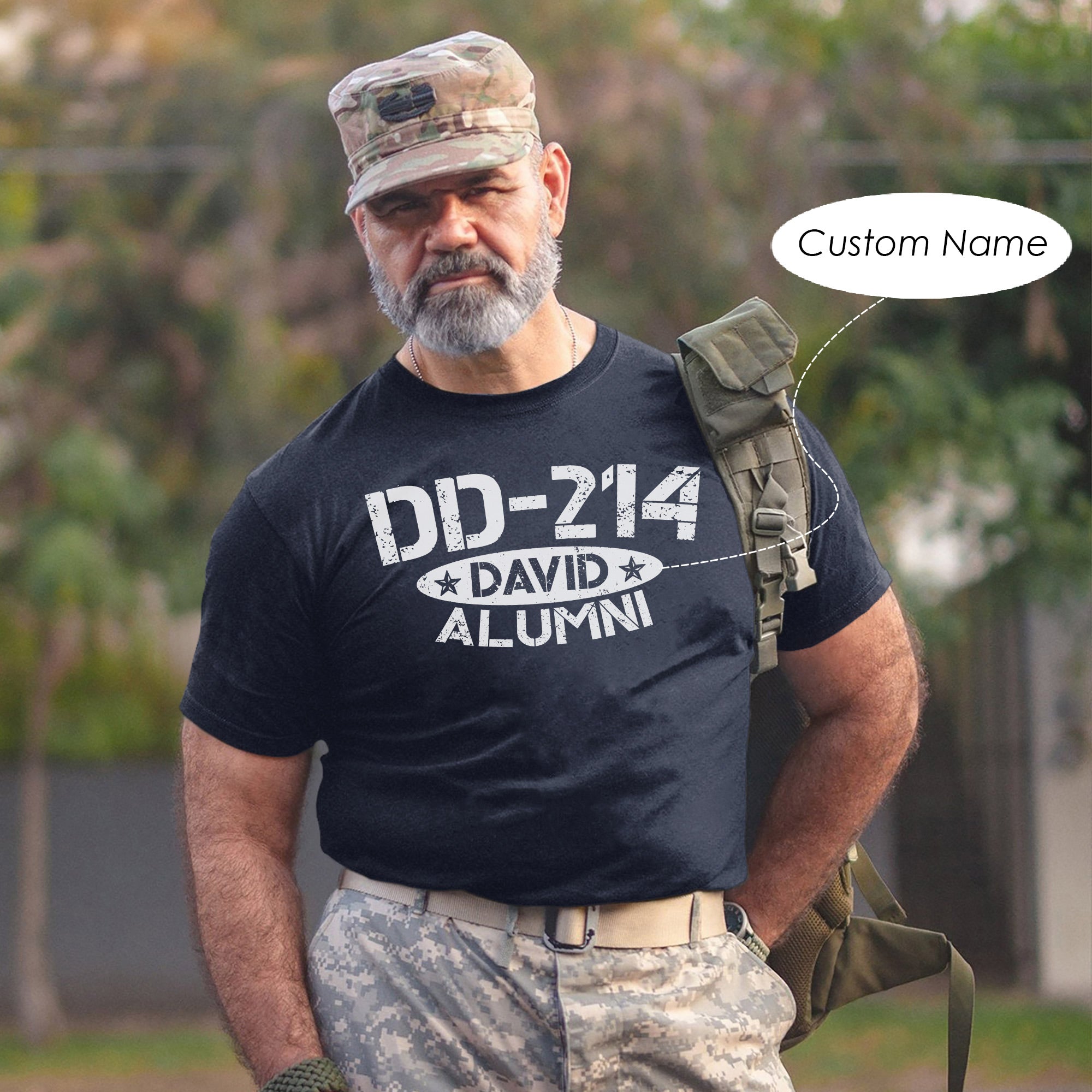 Military Veteran Shirt, DD-214 Alumni Proud Service  Personalized T-Shirt