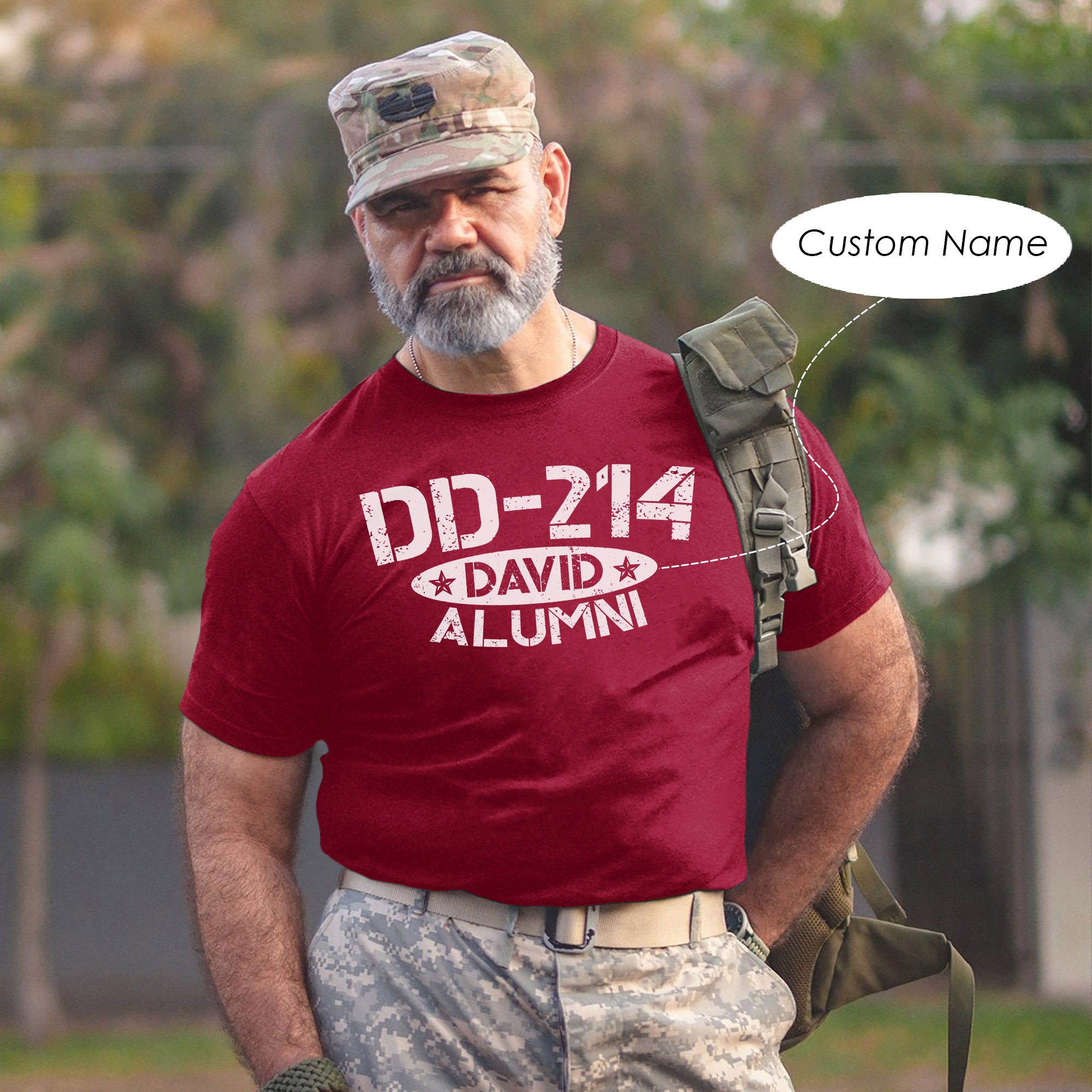Military Veteran Shirt, DD-214 Alumni Proud Service  Personalized T-Shirt