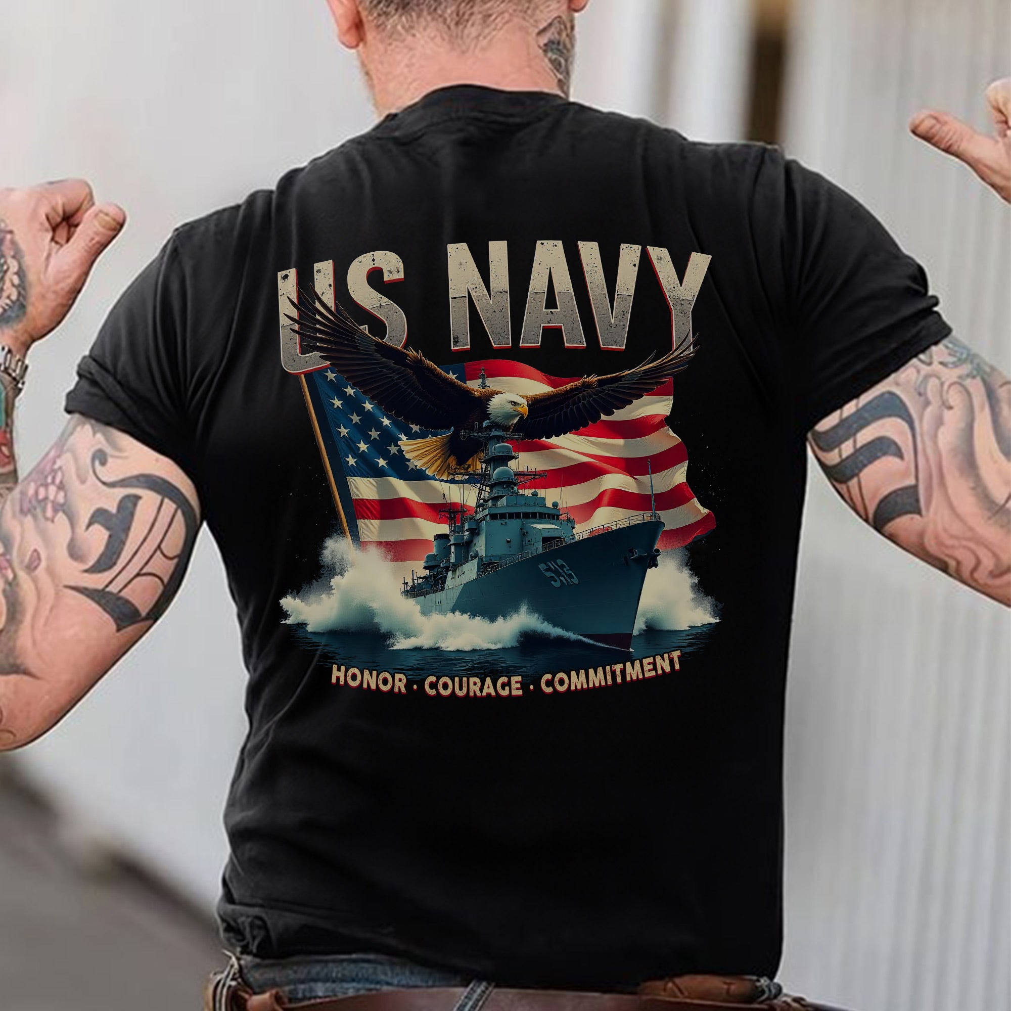 Honor Courage Commitment US Military Values T-Shirt