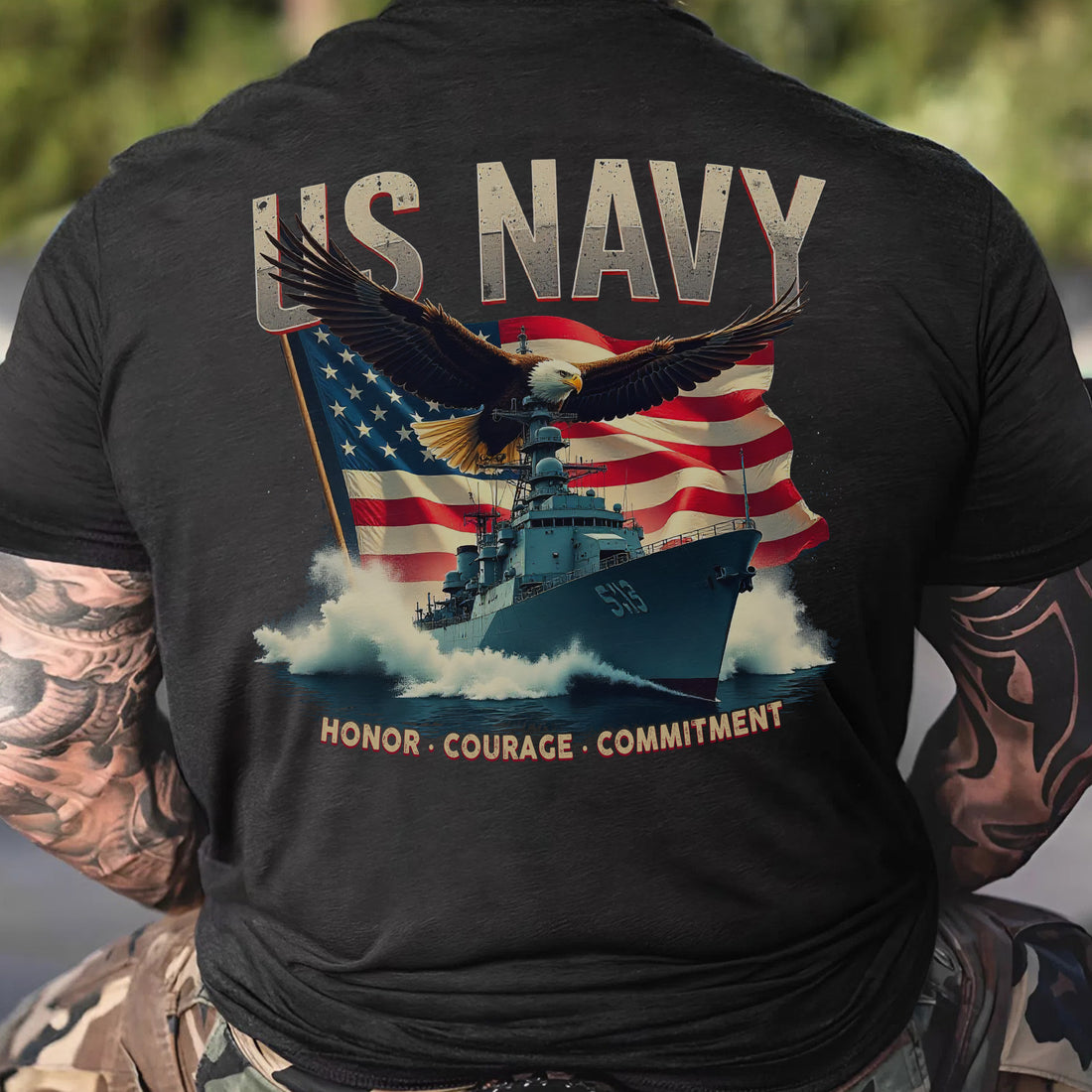 Honor Courage Commitment US Military Values T-Shirt