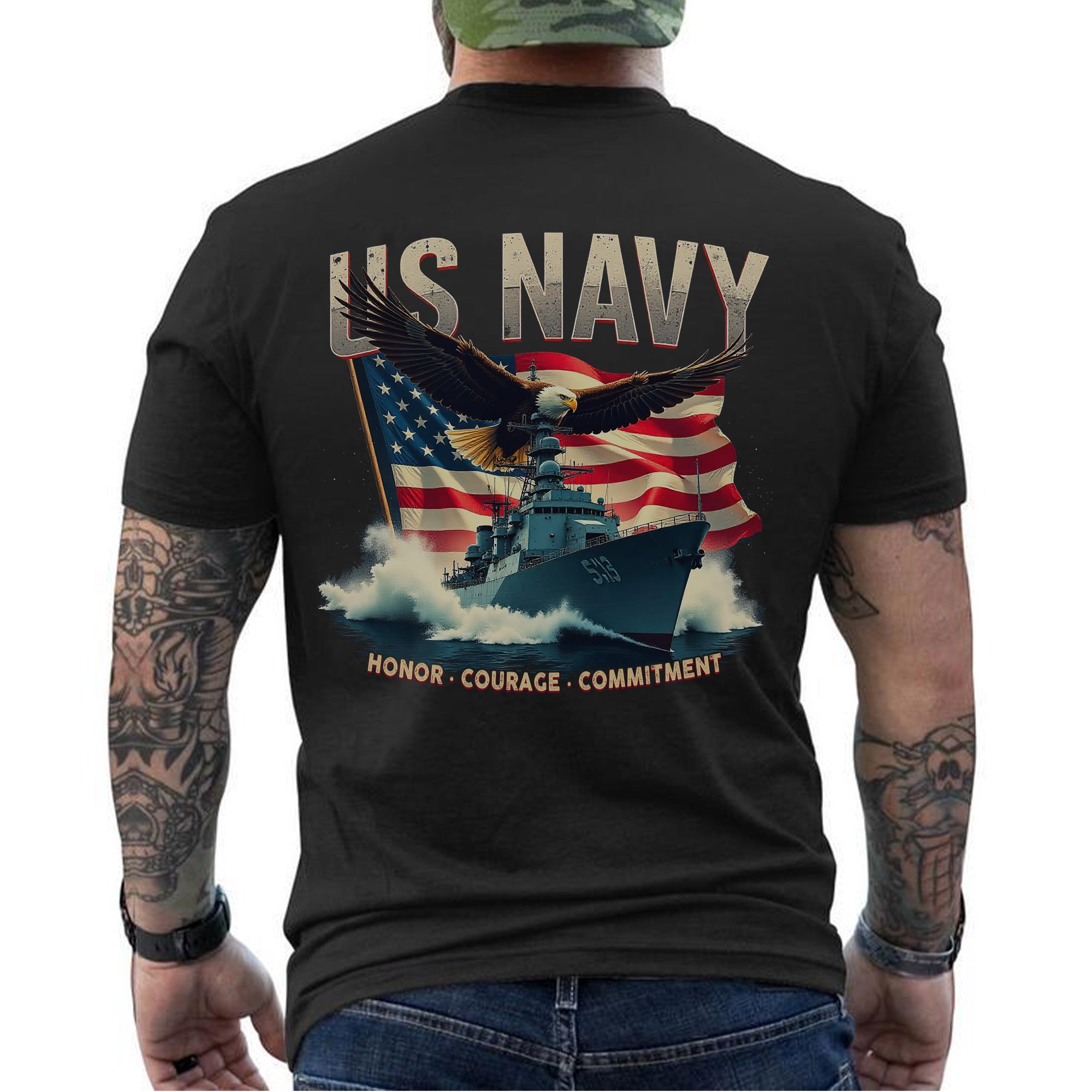 Honor Courage Commitment US Military Values T-Shirt
