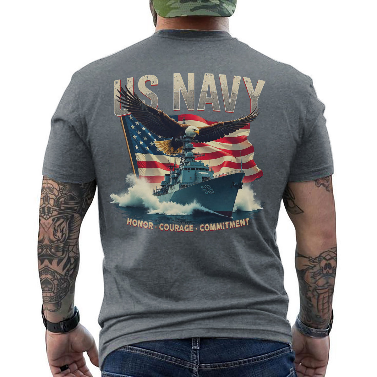 Honor Courage Commitment US Military T-Shirt