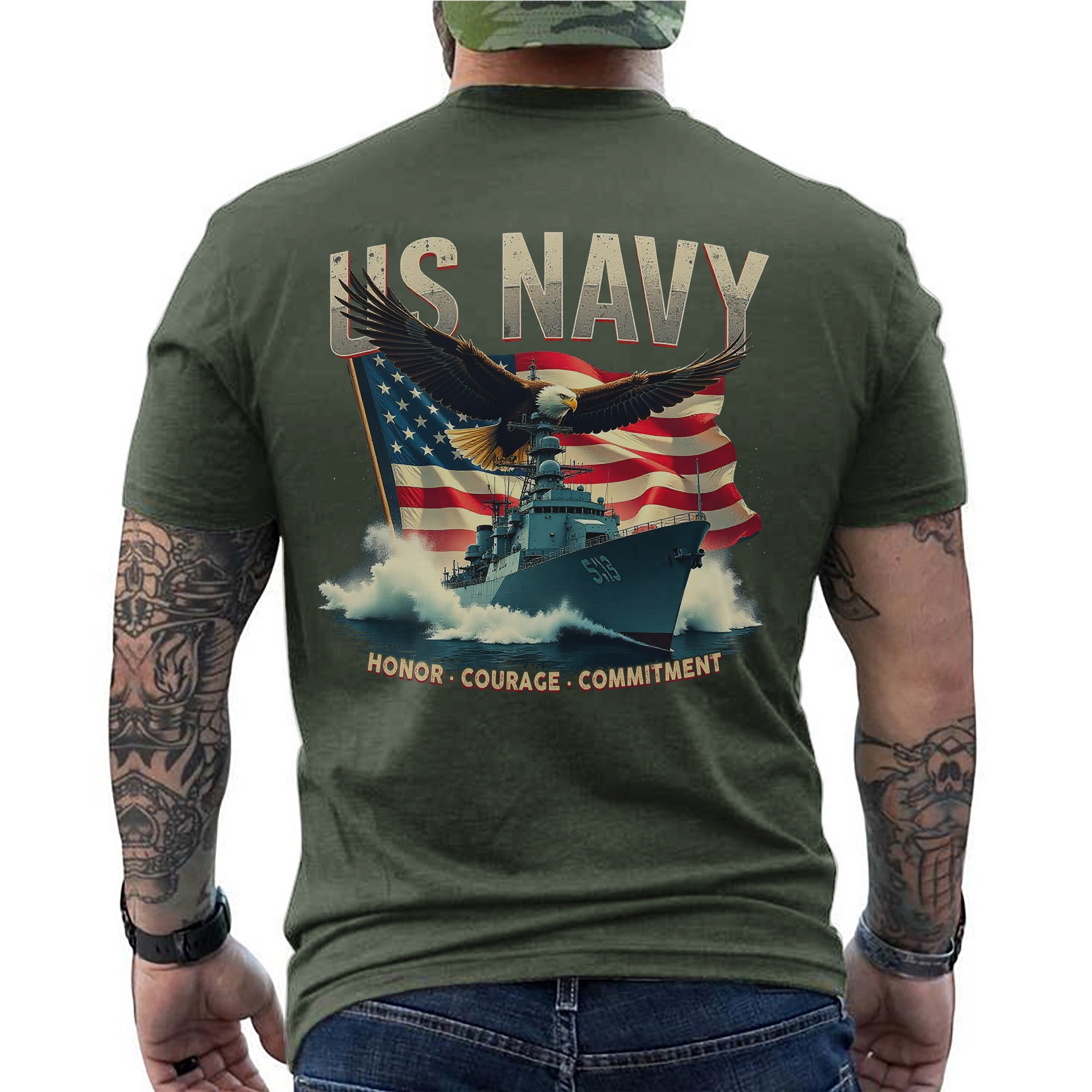 Honor Courage Commitment US Military Values T-Shirt