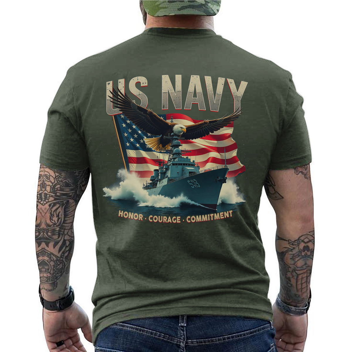 Honor Courage Commitment US Military T-Shirt