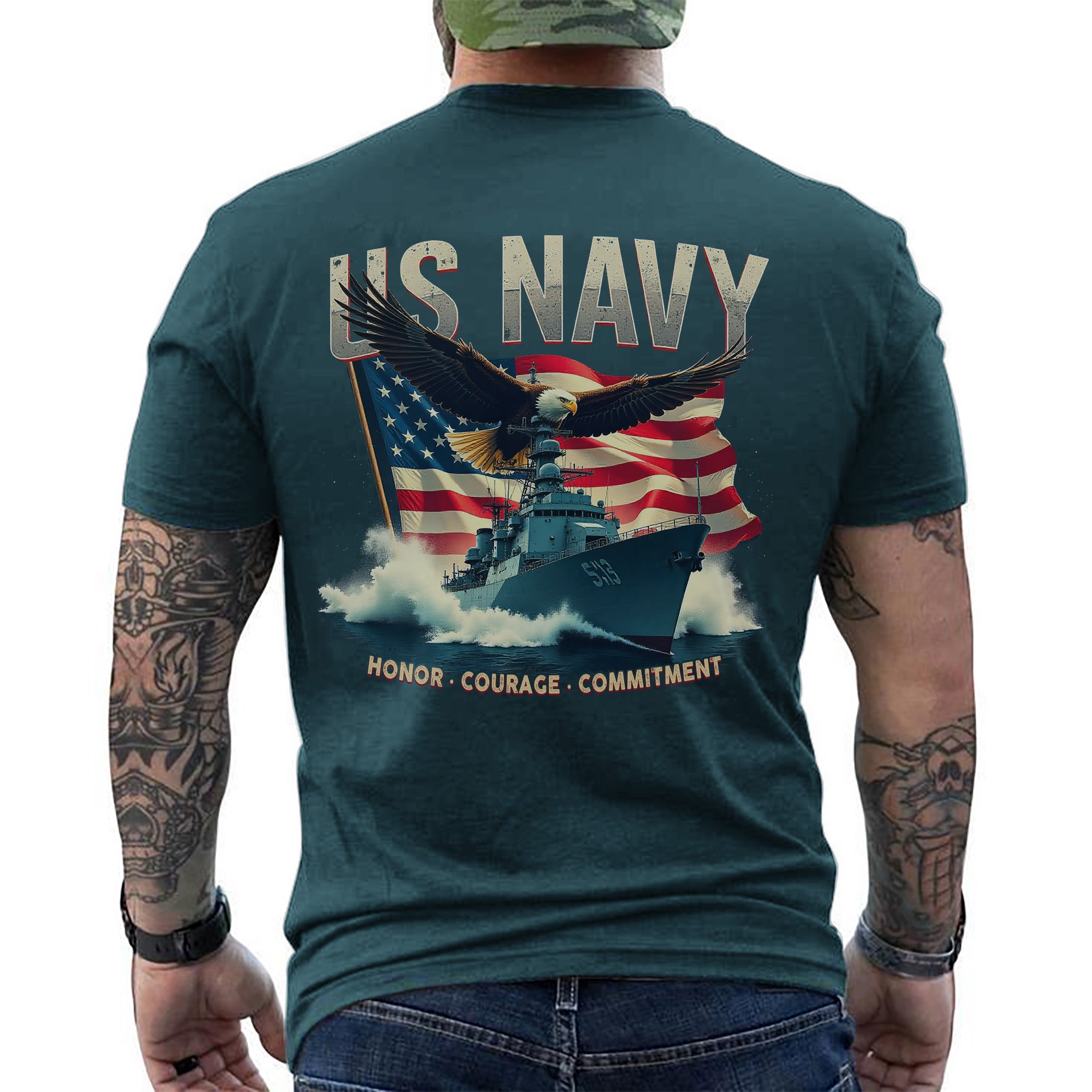 Honor Courage Commitment US Military Values T-Shirt