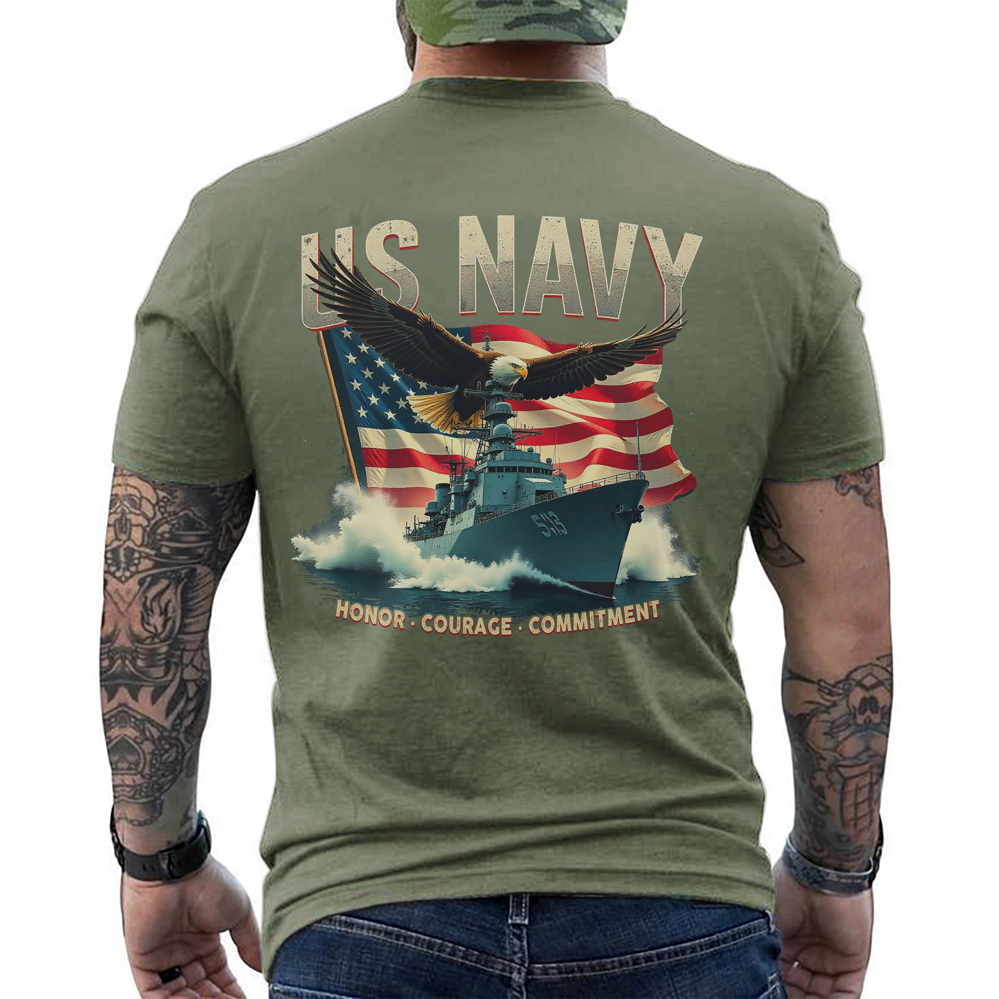 Honor Courage Commitment US Military Values T-Shirt
