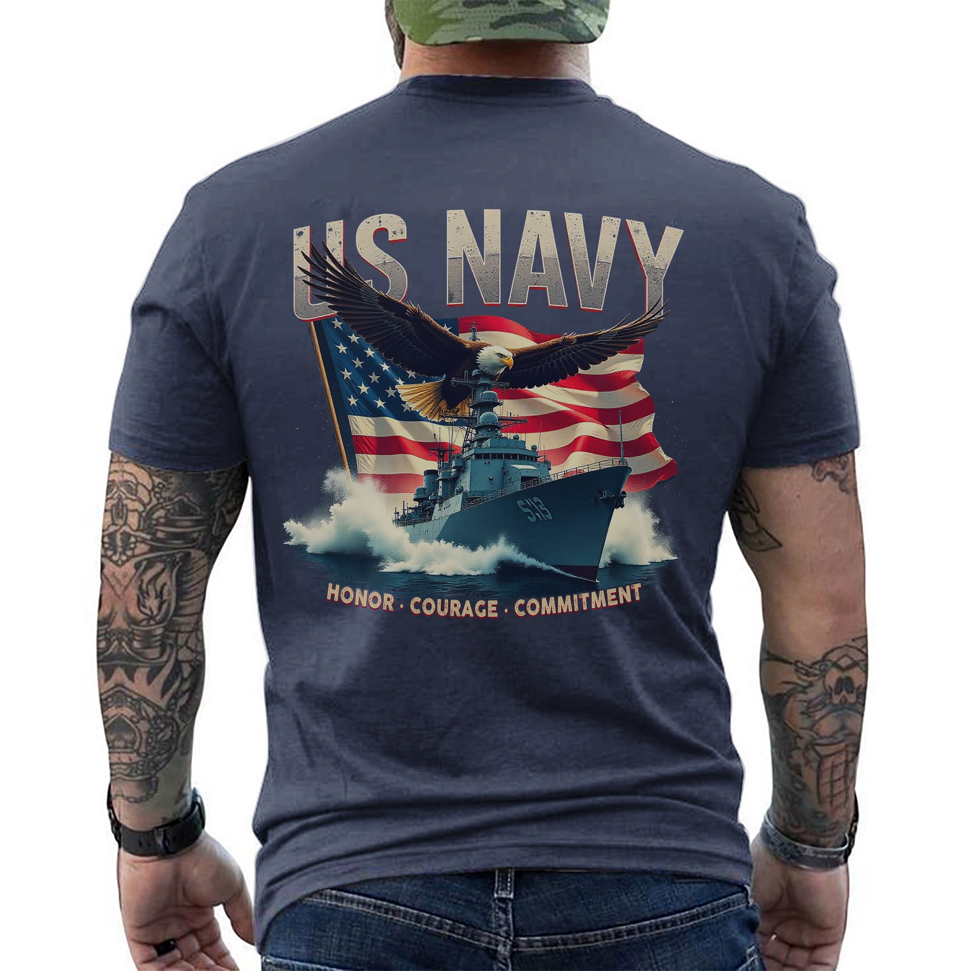 Honor Courage Commitment US Military Values T-Shirt