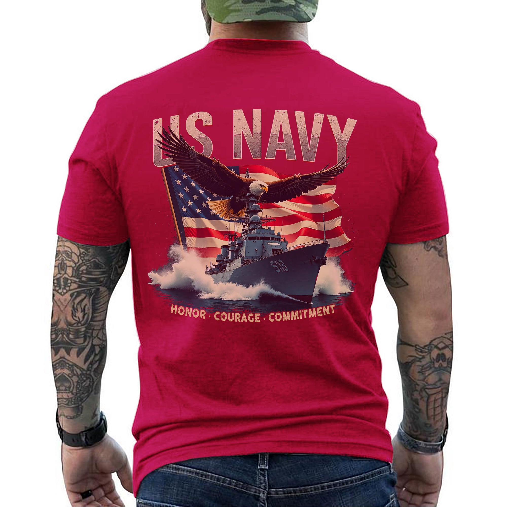 Honor Courage Commitment US Military Values T-Shirt