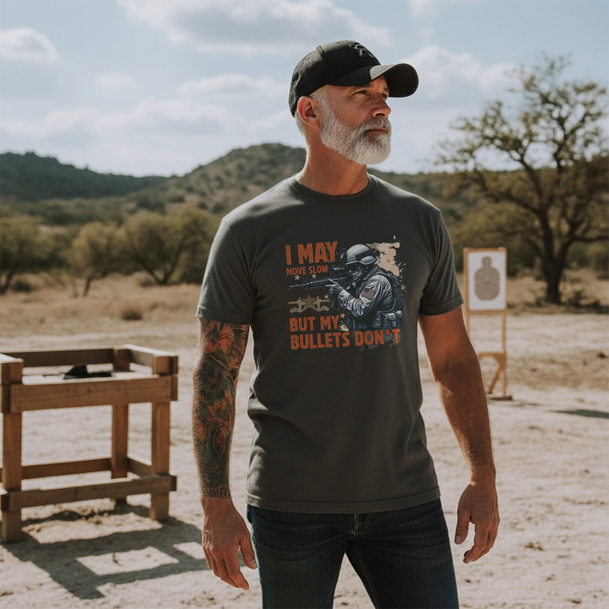 I May Move Slow But My Bullets Don’t US T-Shirt
