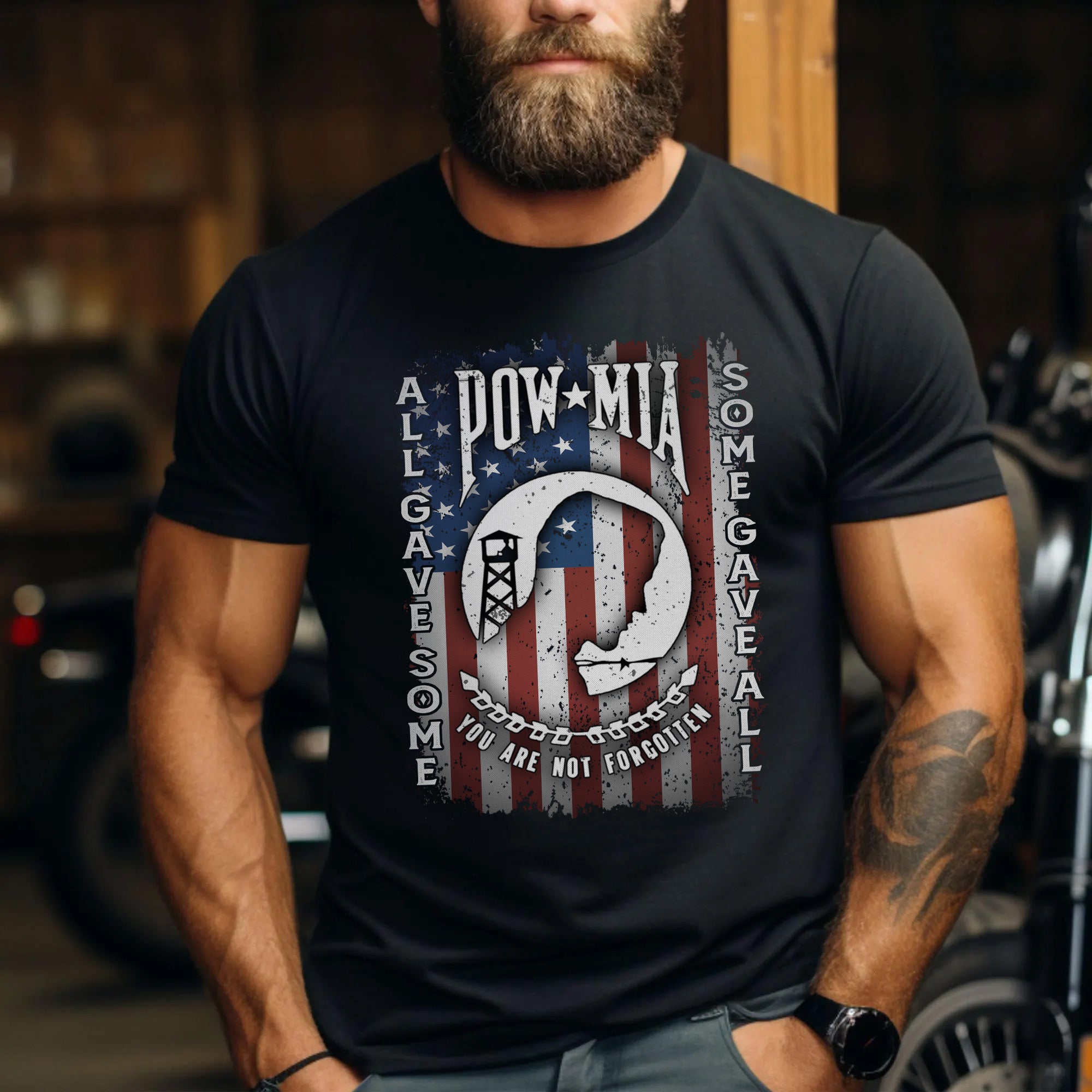 POW MIA All Gave Some Some Gave All US Veteran Tribute T-Shirt