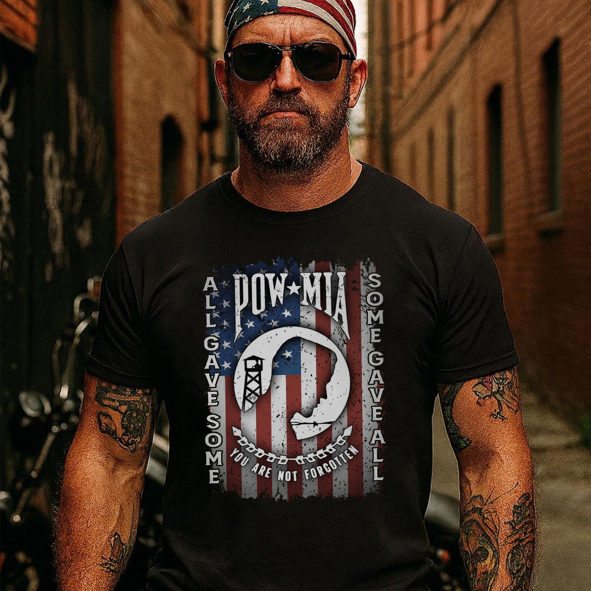 POW MIA All Gave Some Some Gave All US Veteran Tribute T-Shirt
