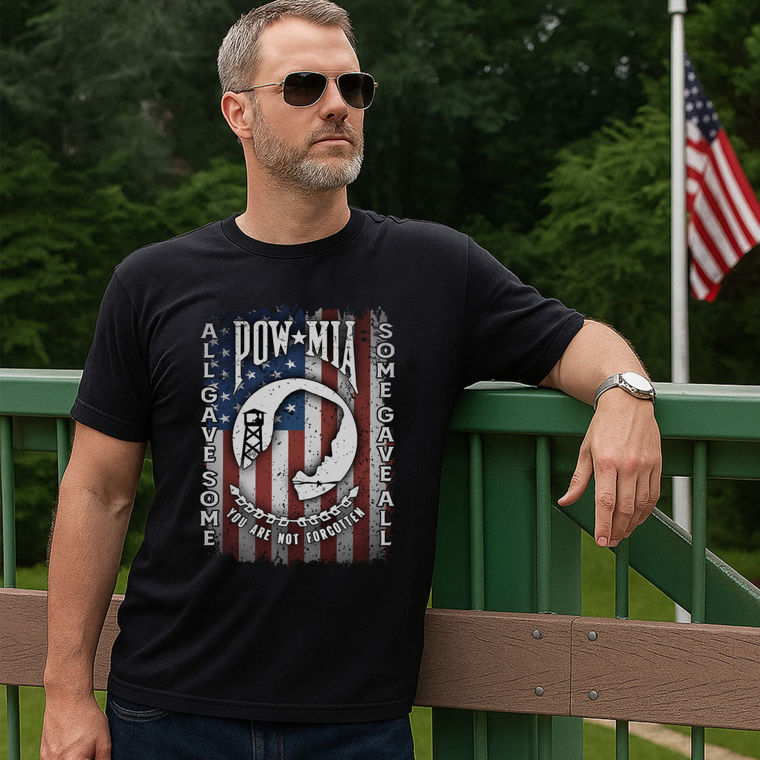 POW MIA All Gave Some Some Gave All US Veteran Tribute T-Shirt