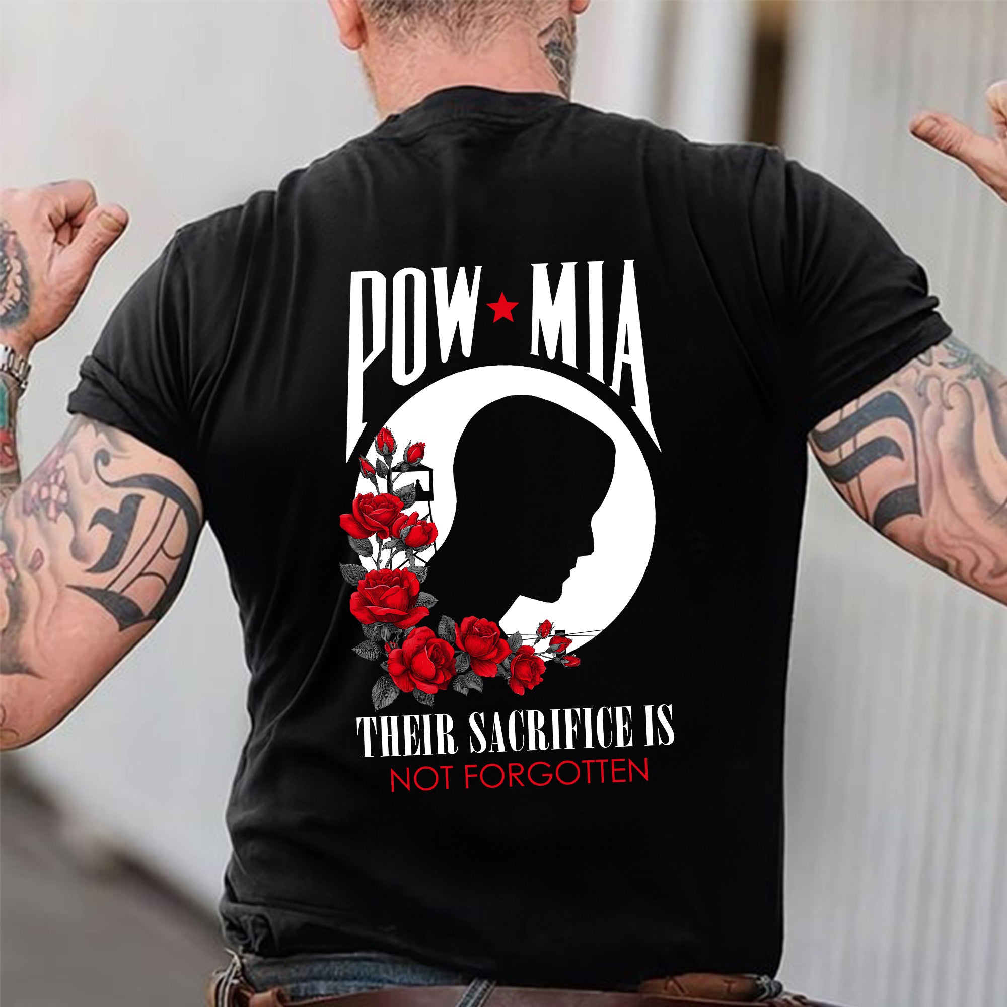 POW MIA Their Sacrifice Is Not Forgotten US Veteran Tribute T-Shirt