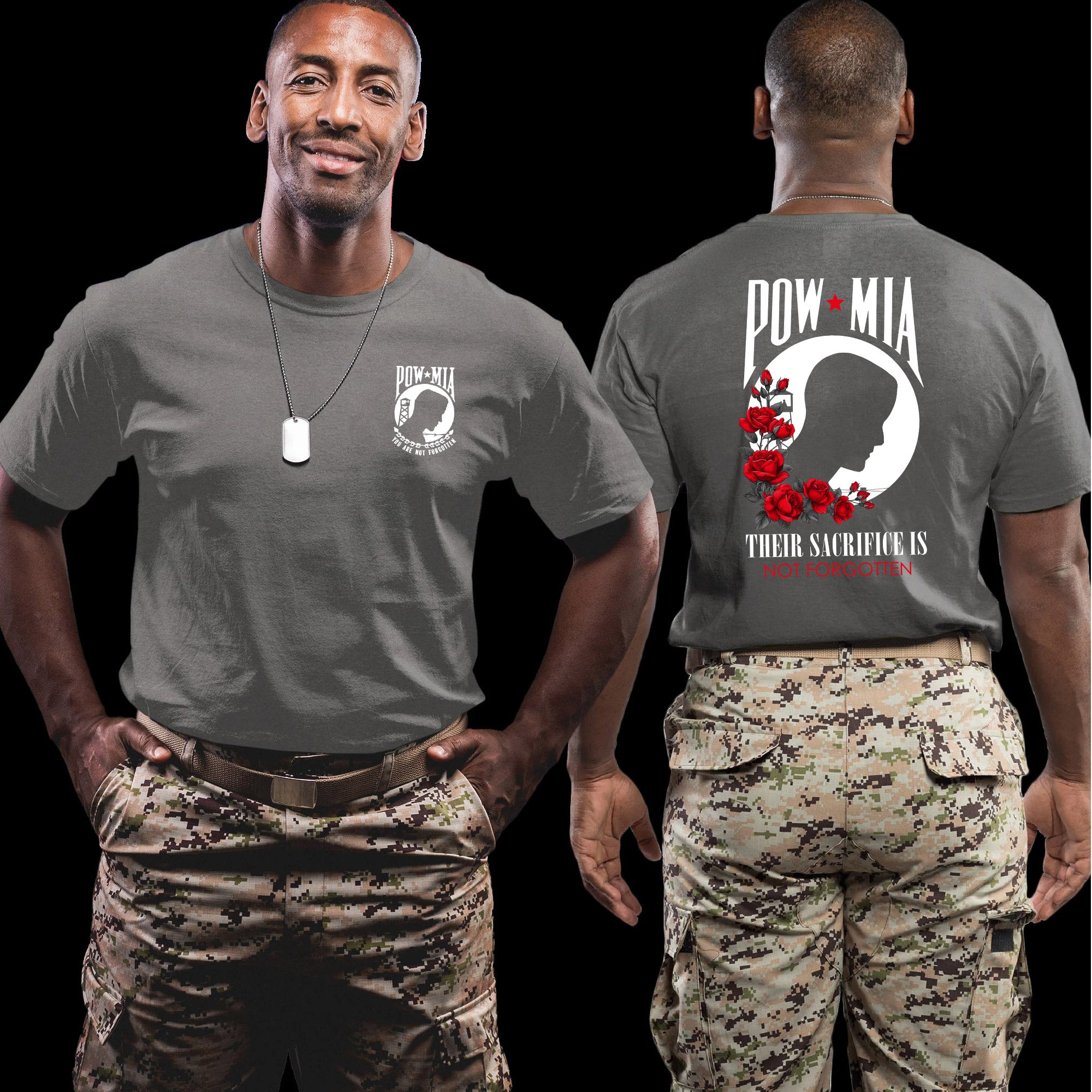 POW MIA Their Sacrifice Is Not Forgotten US Veteran Tribute T-Shirt