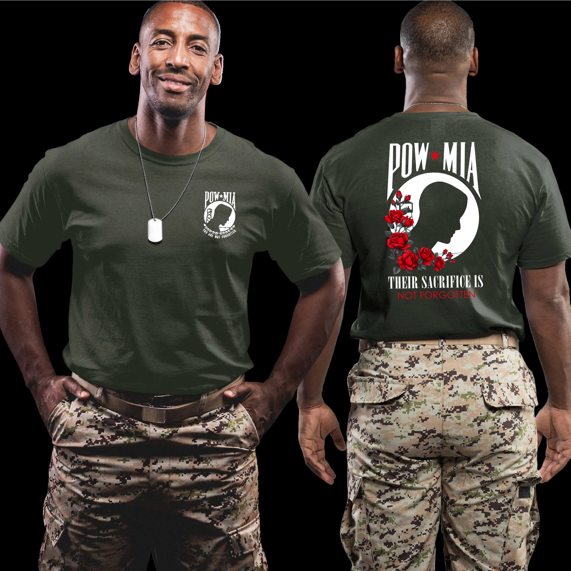 POW MIA Their Sacrifice Is Not Forgotten US Veteran Tribute T-Shirt