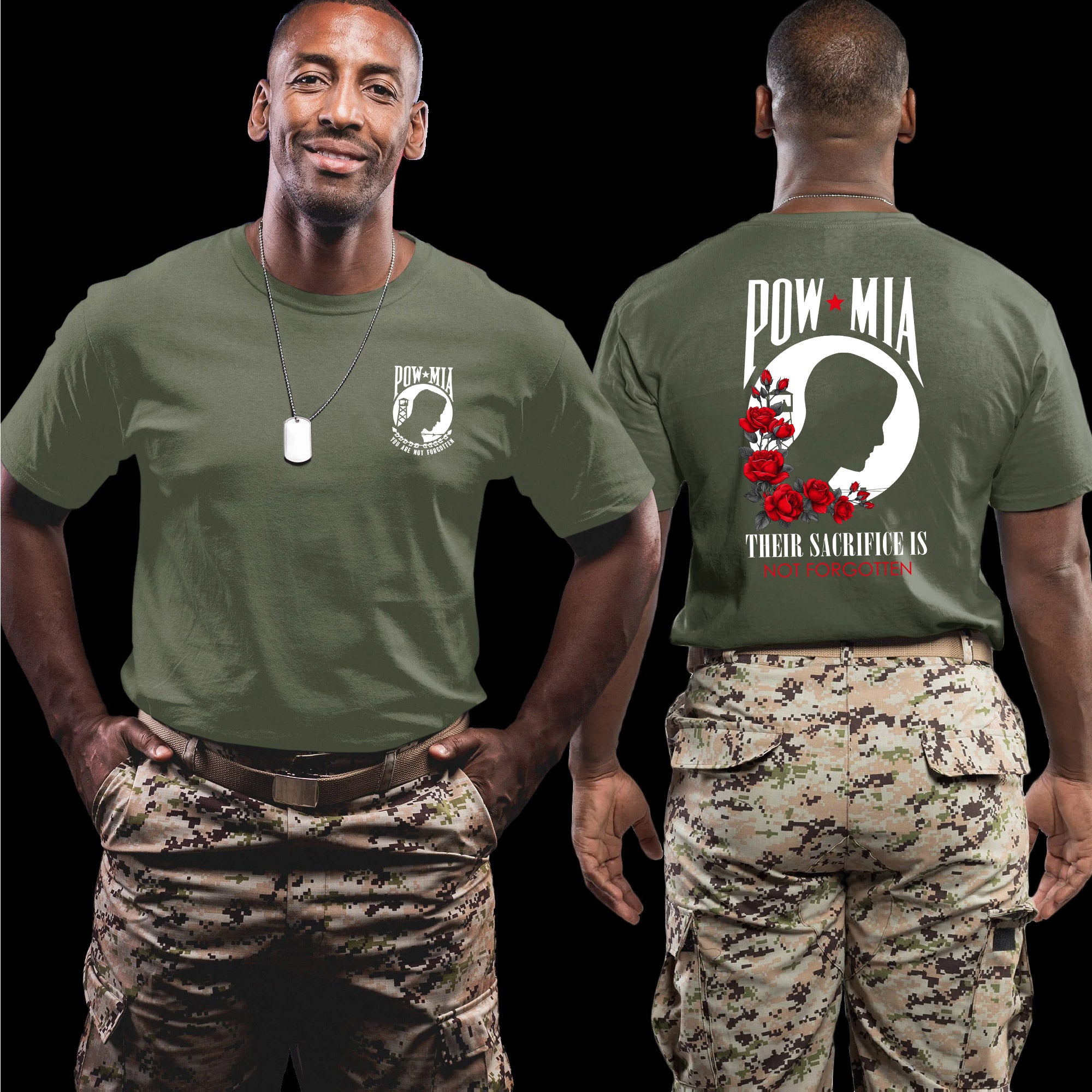 POW MIA Their Sacrifice Is Not Forgotten US Veteran Tribute T-Shirt