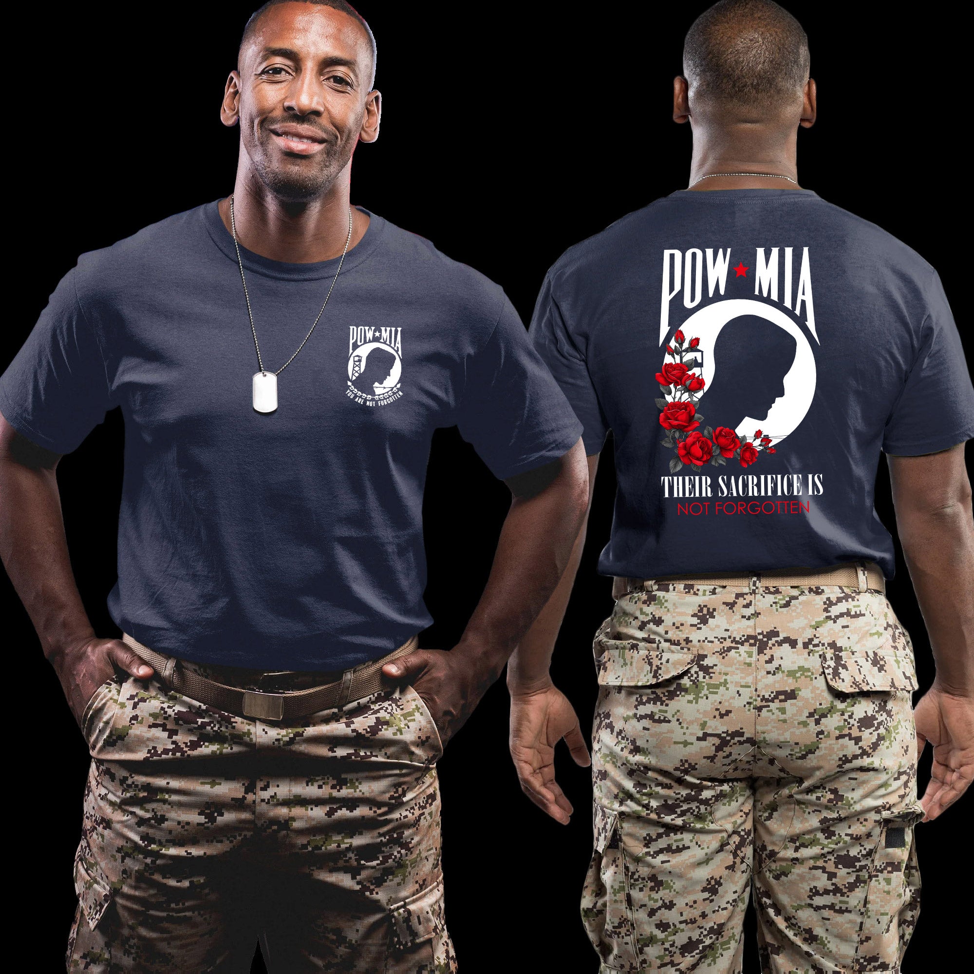 POW MIA Their Sacrifice Is Not Forgotten US Veteran Tribute T-Shirt
