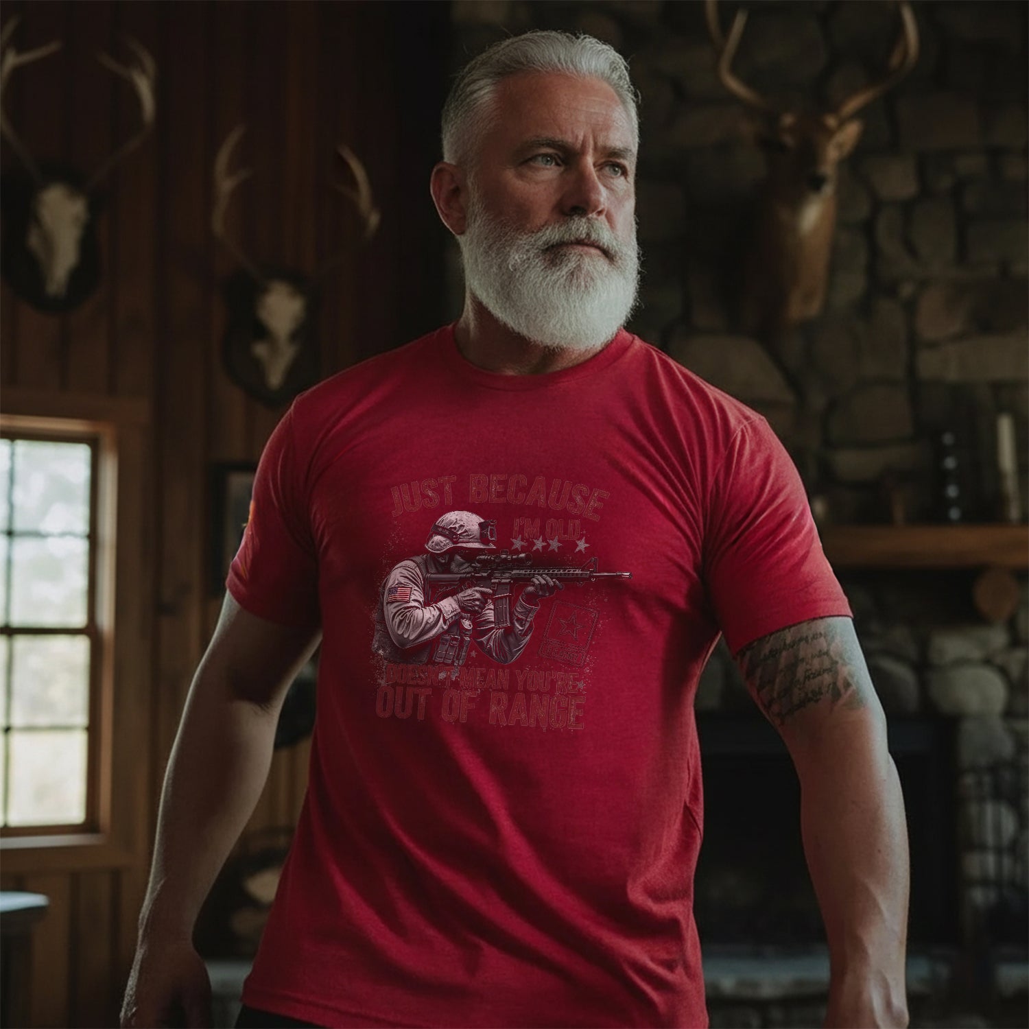 Just Because I’m Old Doesn’t Mean You’re Out of Range T-Shirt Secondary image