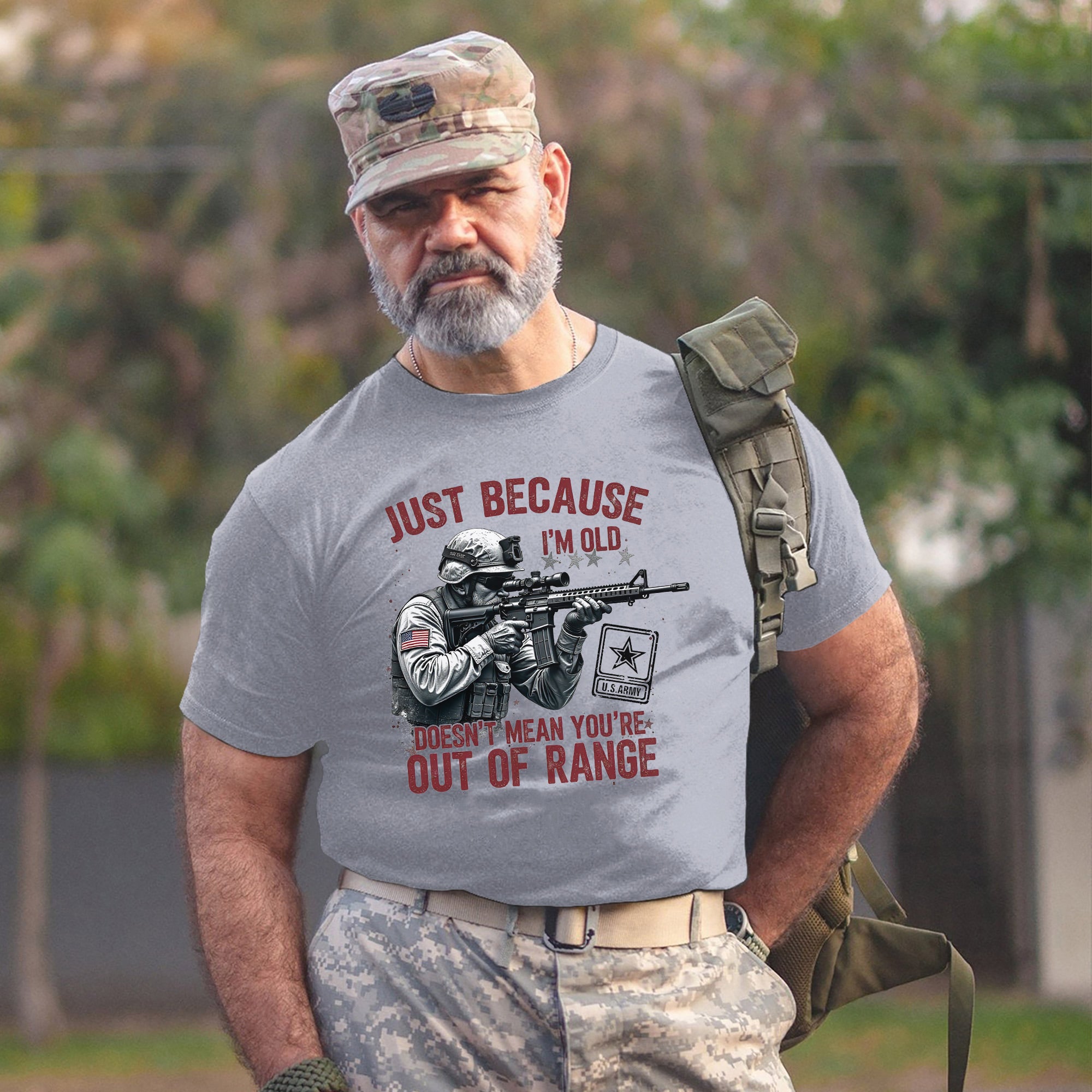 Just Because I’m Old Doesn’t Mean You’re Out of Range US Veteran T-Shirt