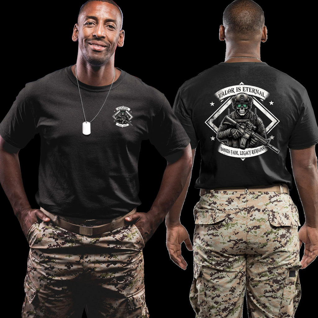 Valor Is Eternal Bones Fade Legacy Remains T-Shirt