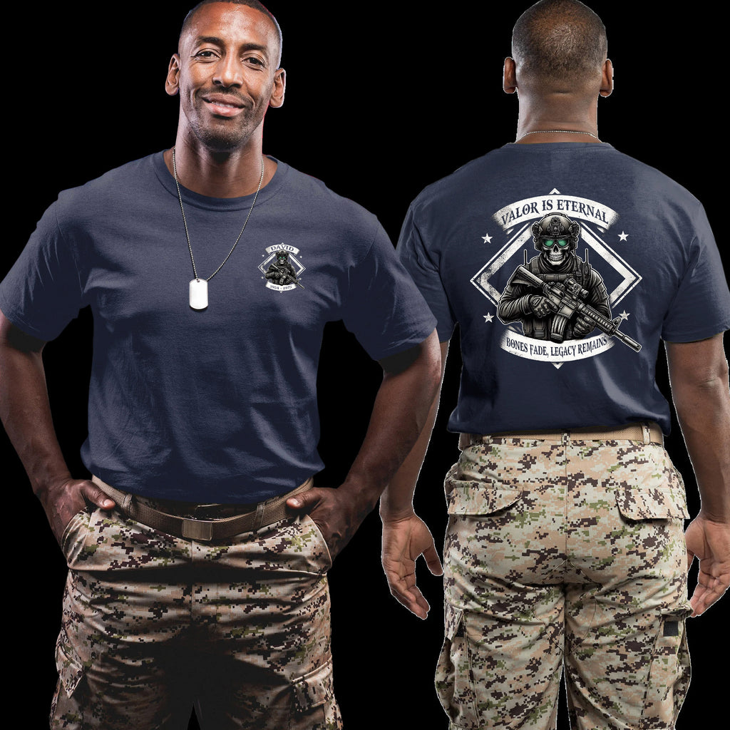Valor Is Eternal Bones Fade Legacy Remains T-Shirt