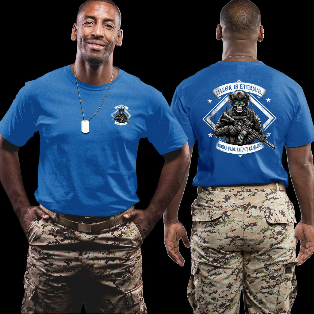Valor Is Eternal Bones Fade Legacy Remains T-Shirt