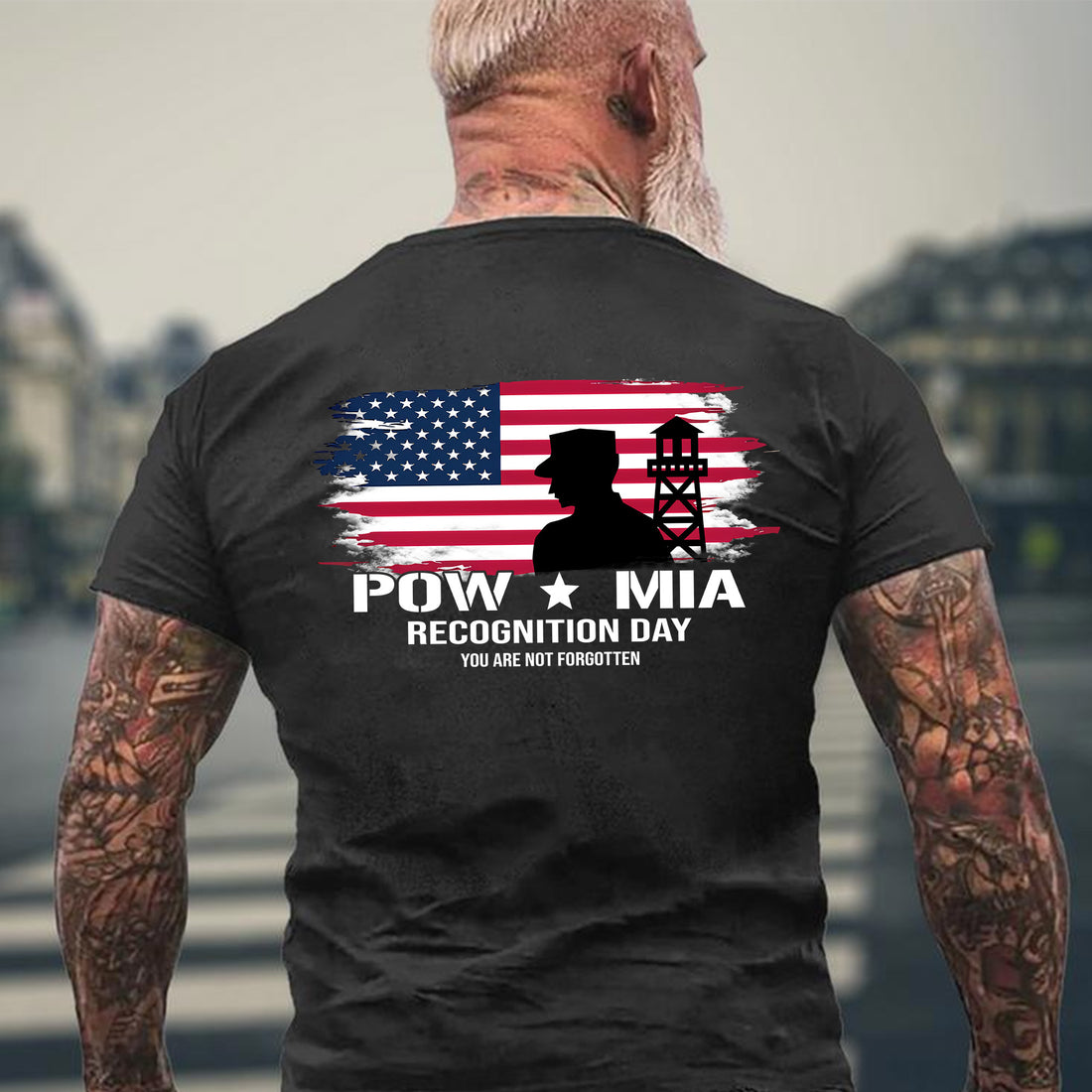 Military POW MIA Shirt for Veterans, You Are Not Forgotten Patriotic T-Shirt