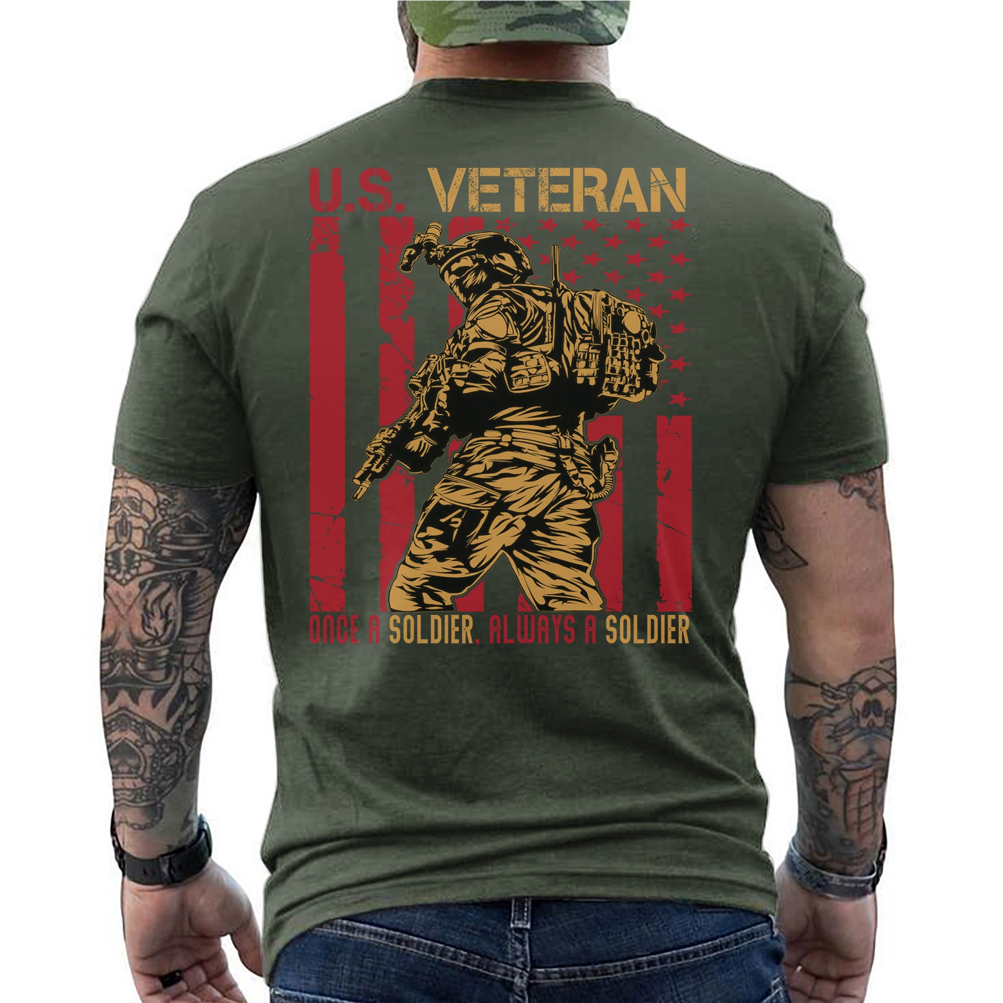 Once a Soldier Always a Soldier Lifelong Commitment to Duty Honor and Brotherhood T-Shirt