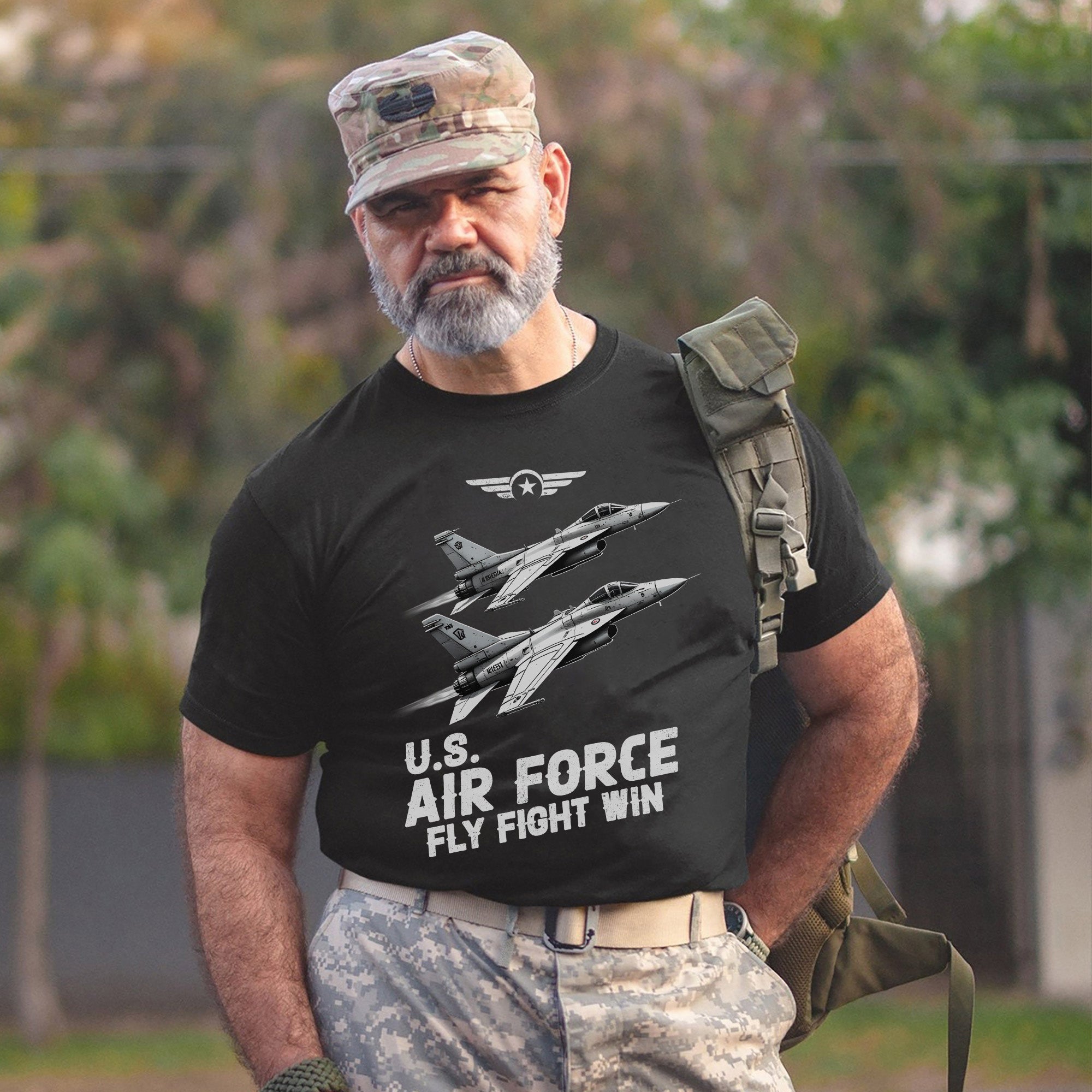 Fly Fight Win U.S. Air Force Motto of Strength Excellence and Unmatched Aerial Dominance T-Shirt