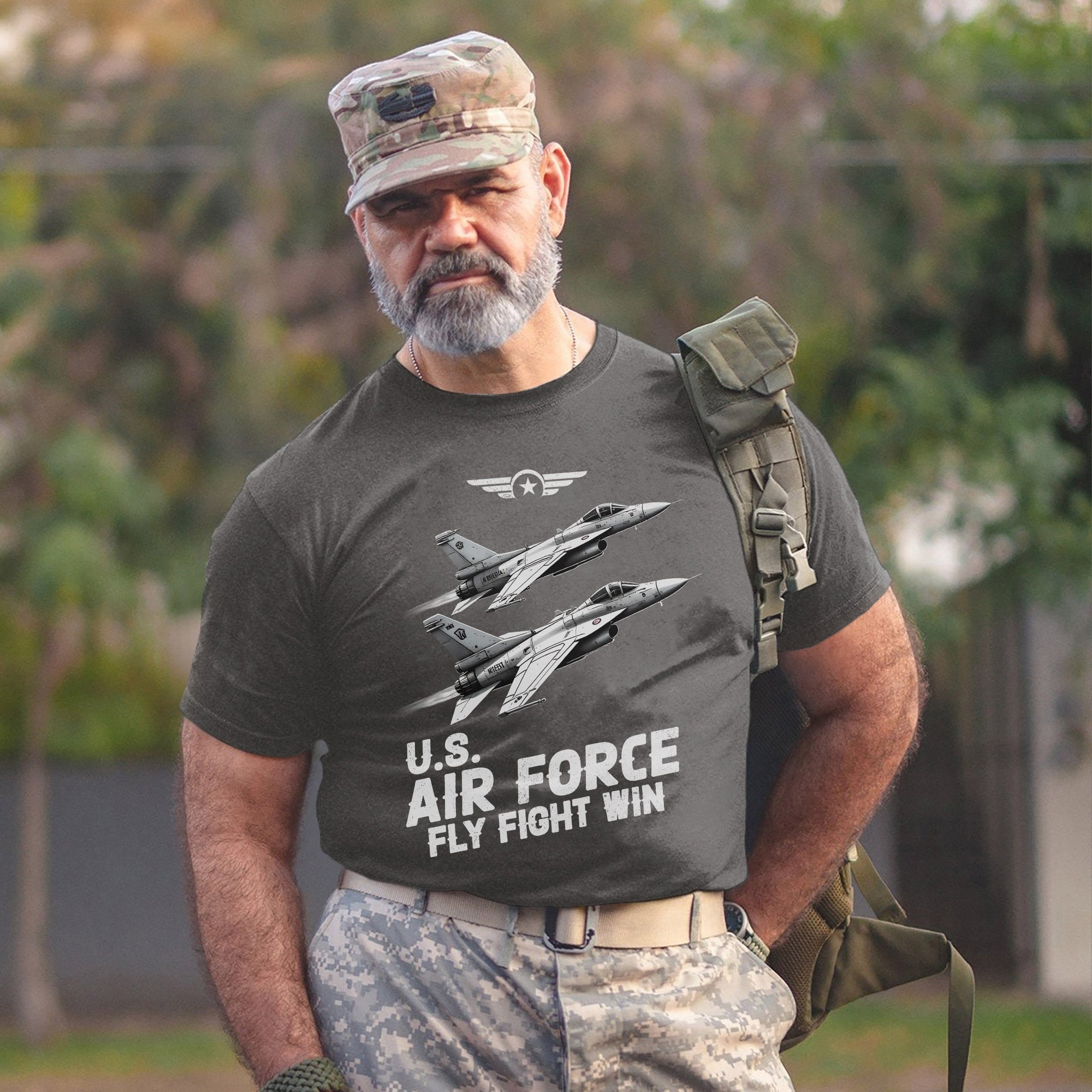 Fly Fight Win U.S. Air Force Motto of Strength Excellence and Unmatched Aerial Dominance T-Shirt