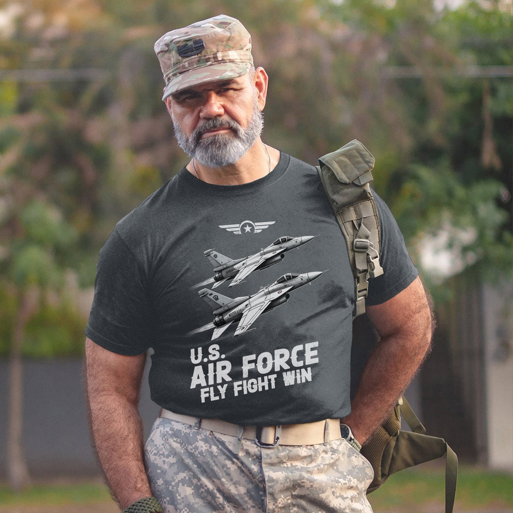 Fly Fight Win U.S. Air Force Motto of Strength Excellence and Unmatched Aerial Dominance T-Shirt