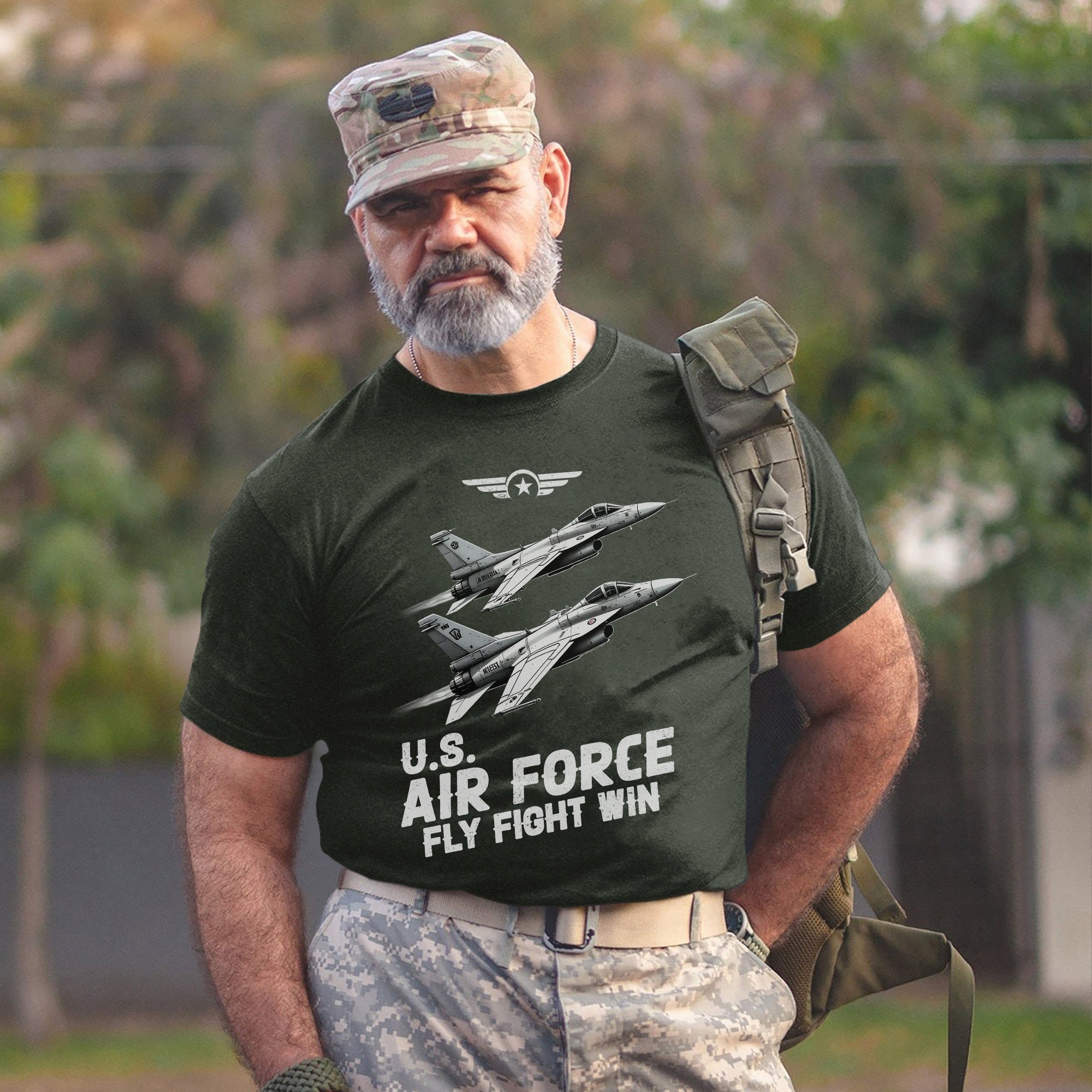 Fly Fight Win U.S. Air Force Motto of Strength Excellence and Unmatched Aerial Dominance T-Shirt
