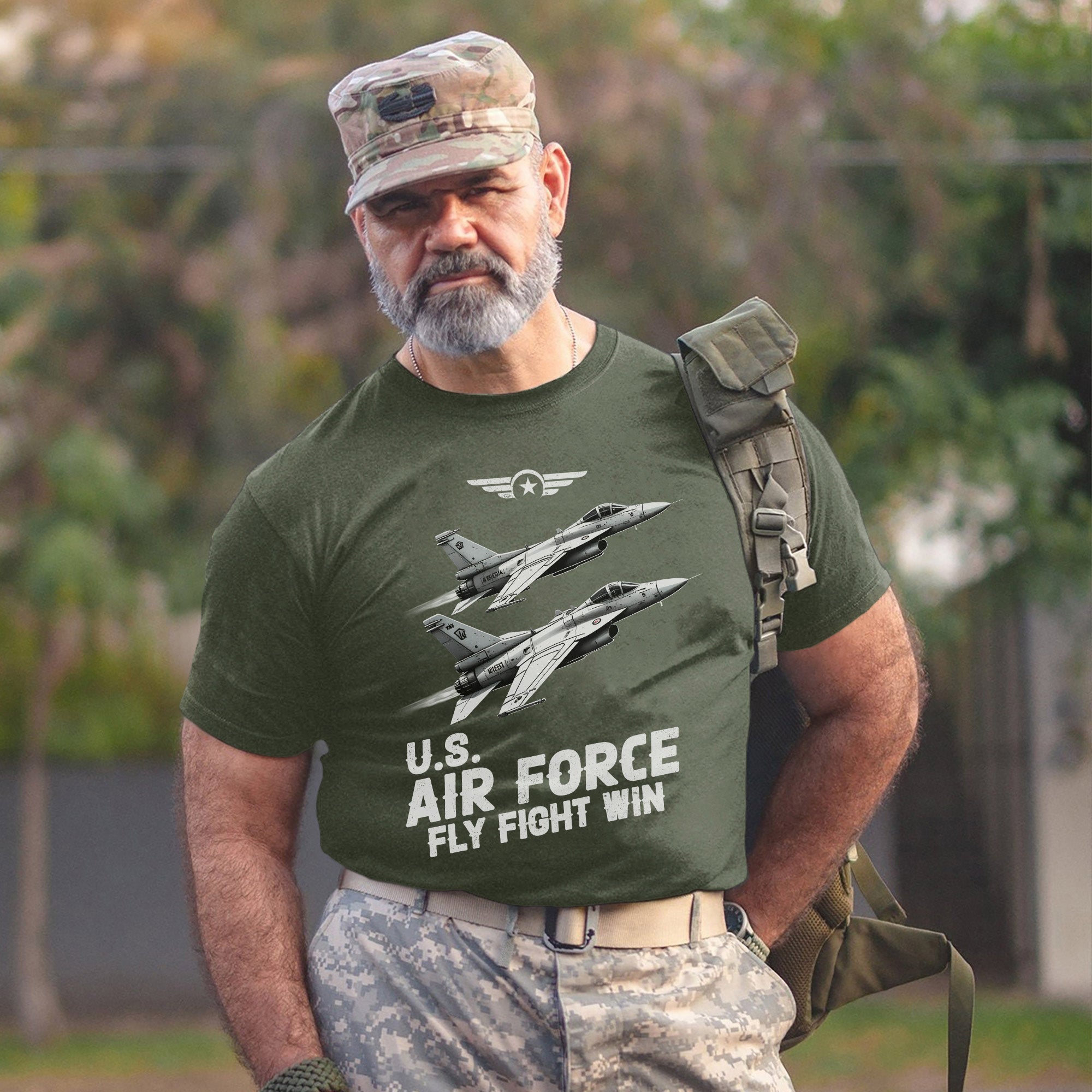 Fly Fight Win U.S. Air Force Motto of Strength Excellence and Unmatched Aerial Dominance T-Shirt