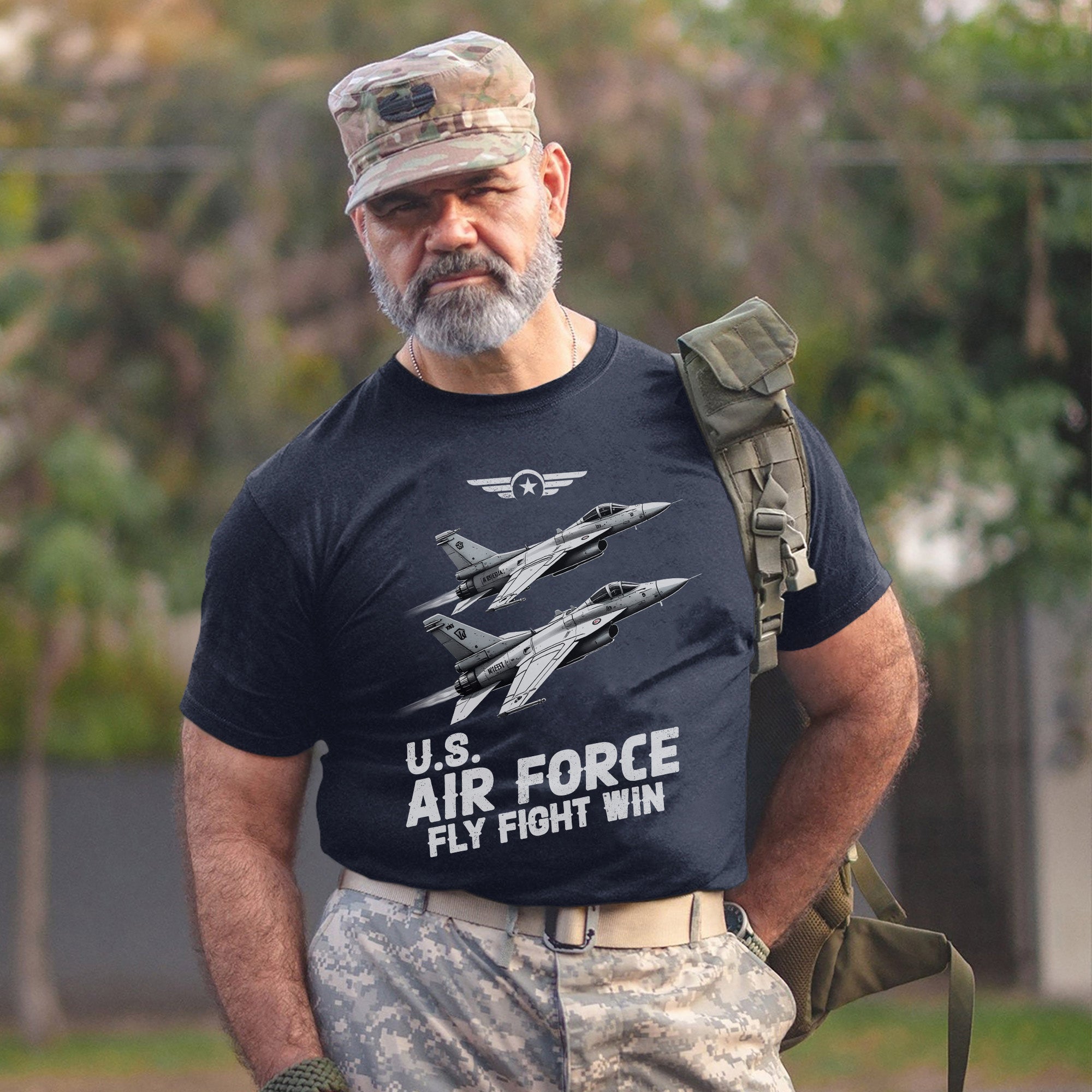 Fly Fight Win U.S. Air Force Motto of Strength Excellence and Unmatched Aerial Dominance T-Shirt