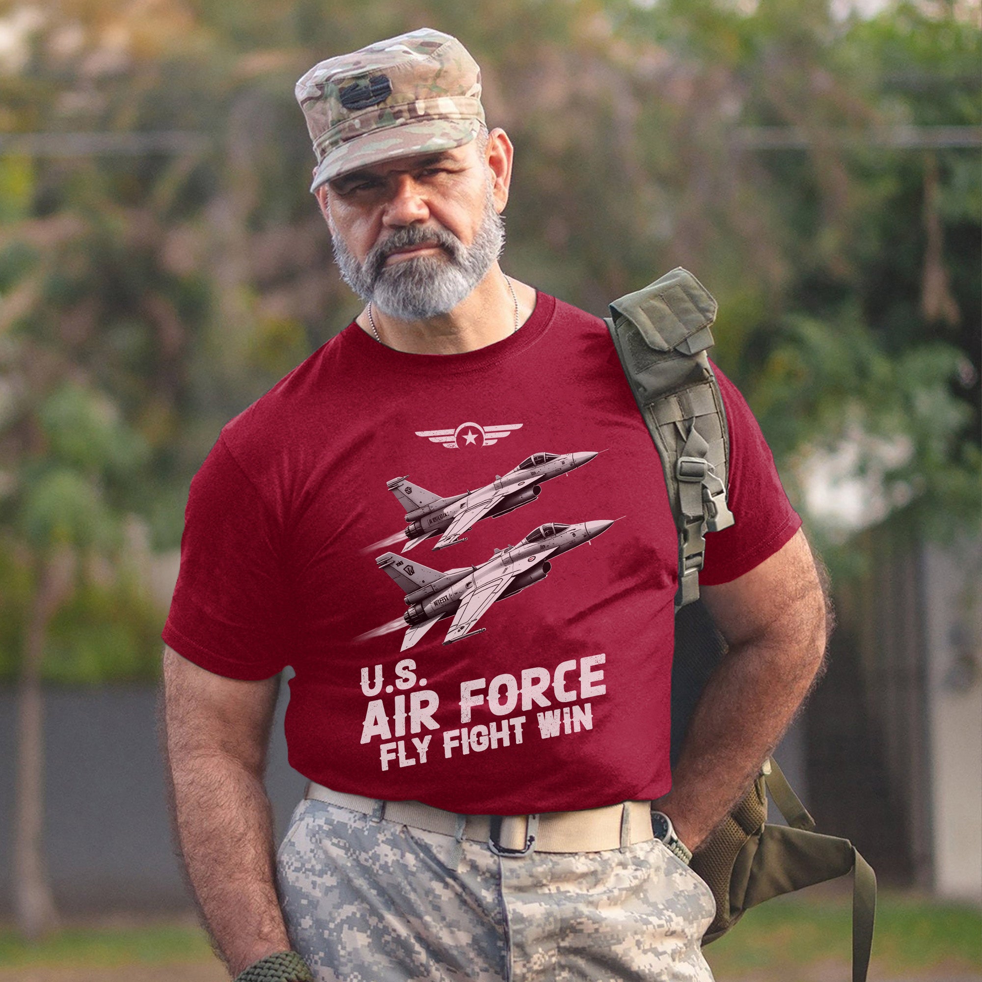 Fly Fight Win U.S. Air Force Motto of Strength Excellence and Unmatched Aerial Dominance T-Shirt