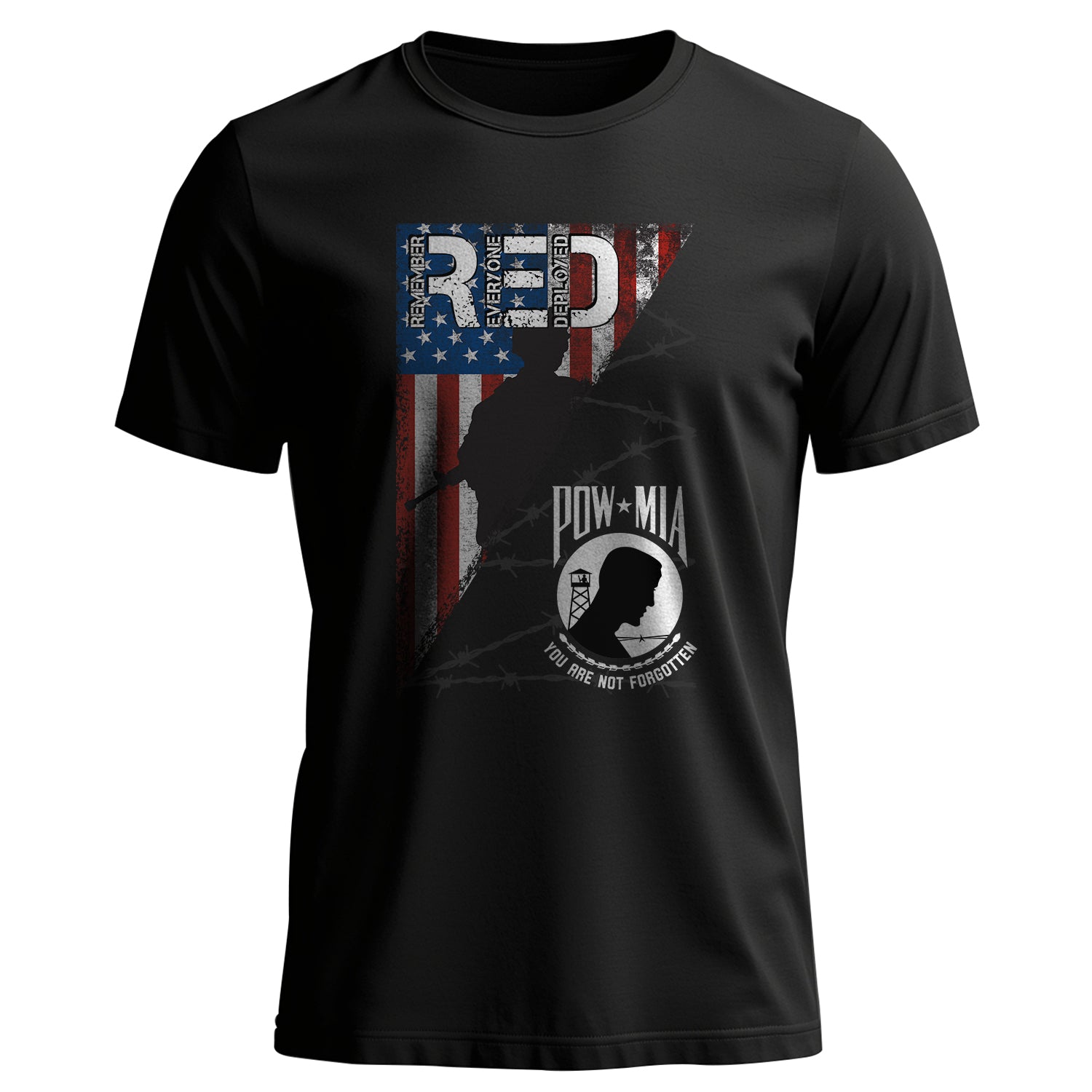 POW MIA Veteran Military Remembrance T-Shirt