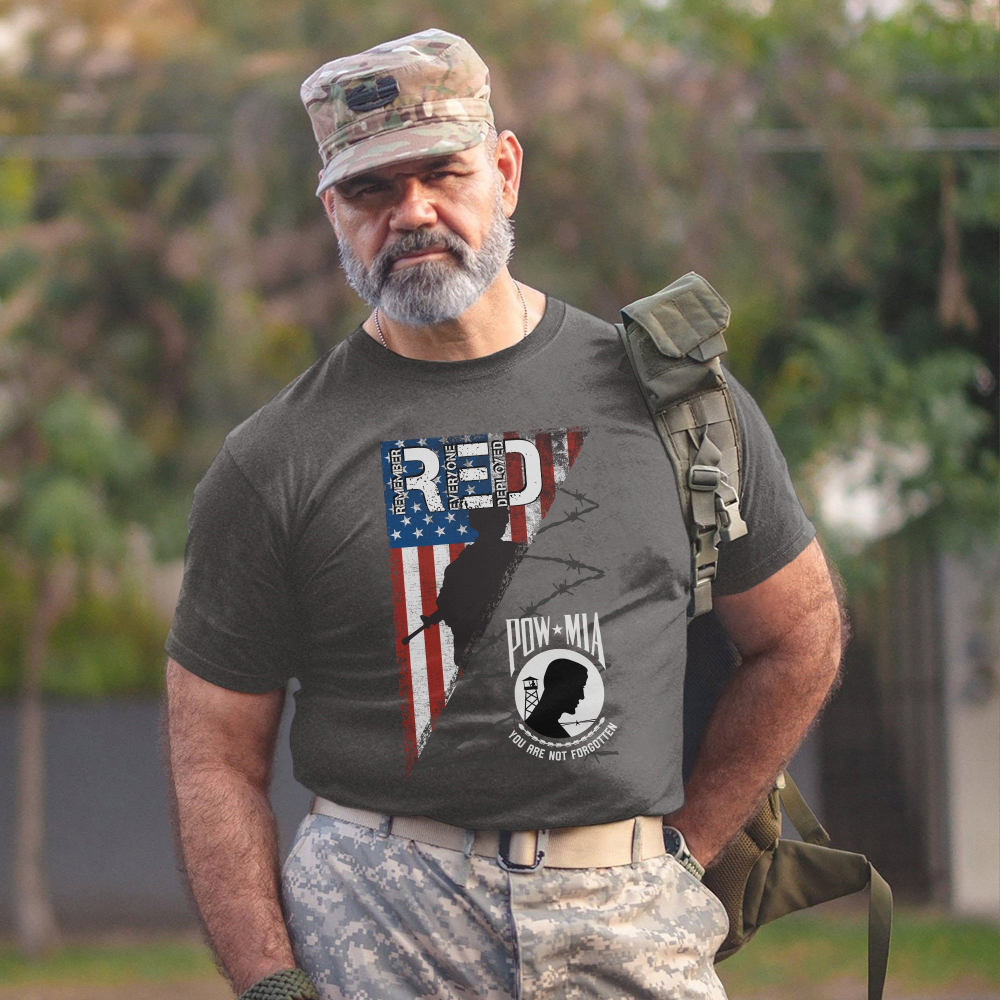 POW MIA Veteran Military Remembrance Tribute T-Shirt
