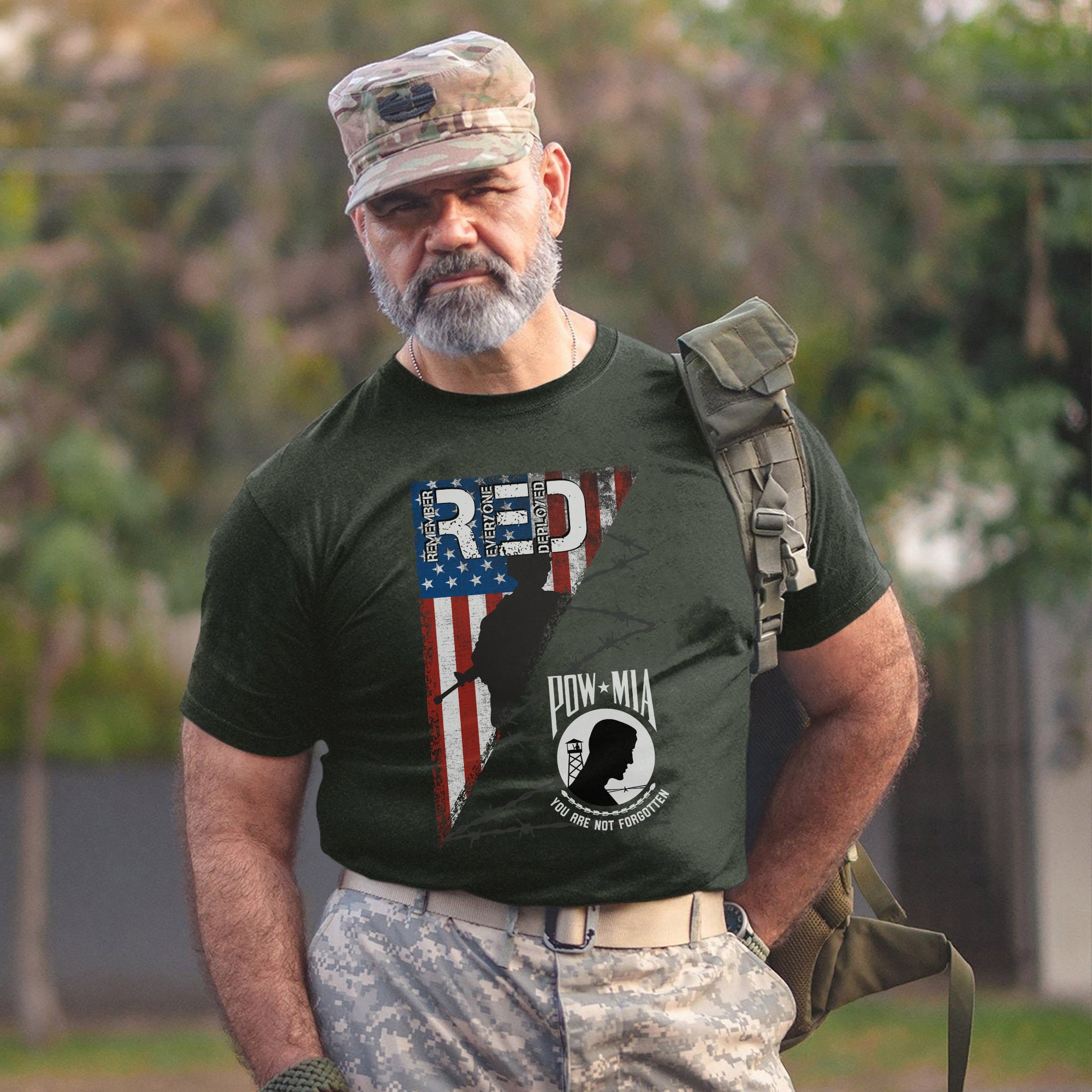 POW MIA Veteran Military Remembrance Tribute T-Shirt