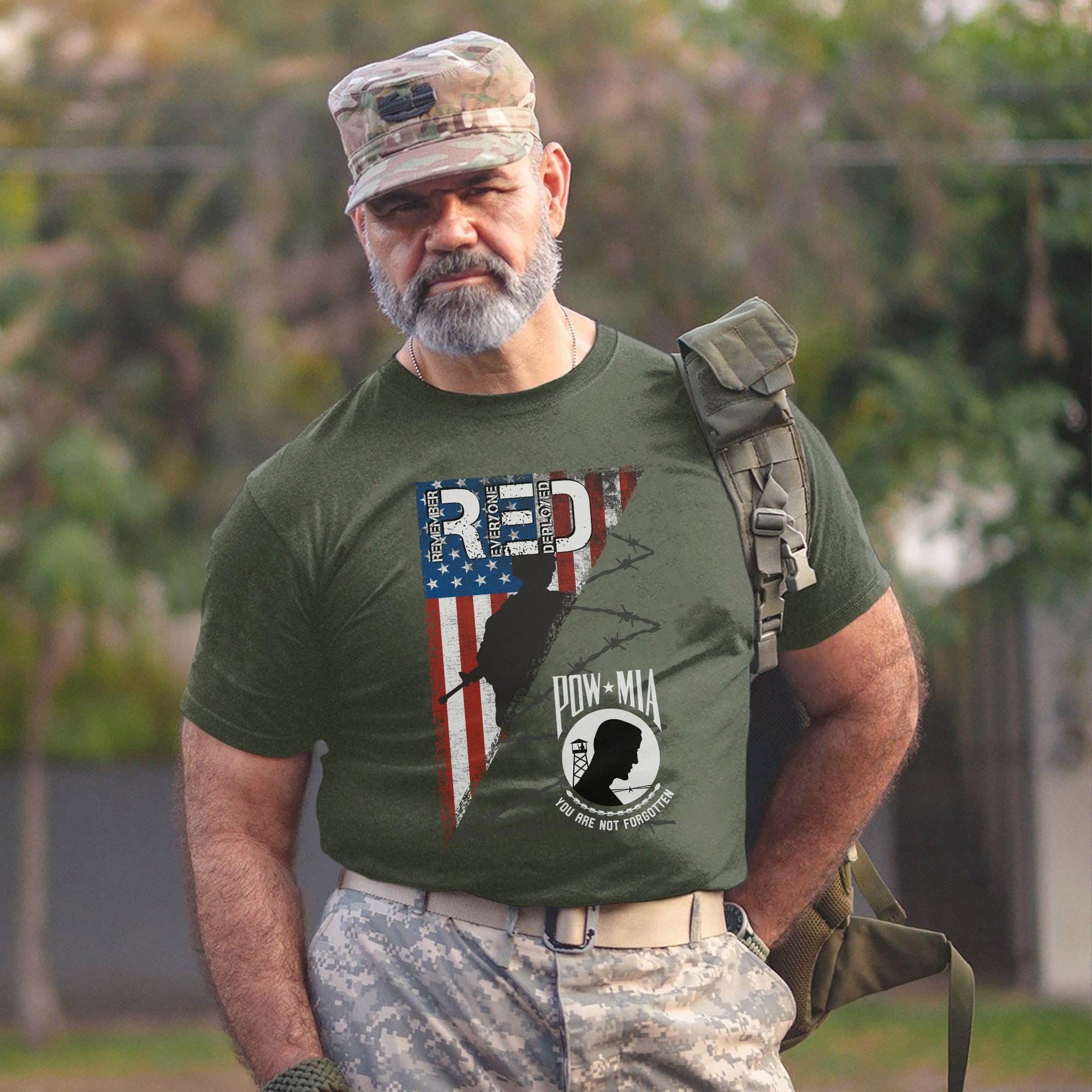 POW MIA Veteran Military Remembrance Tribute T-Shirt