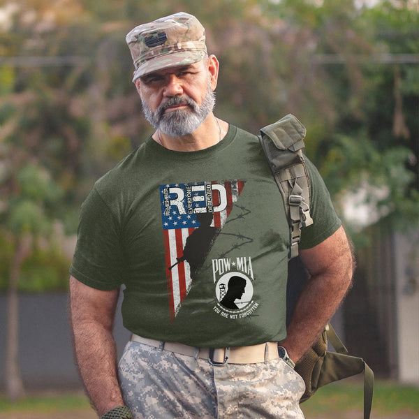 POW MIA Veteran Military Remembrance T-Shirt