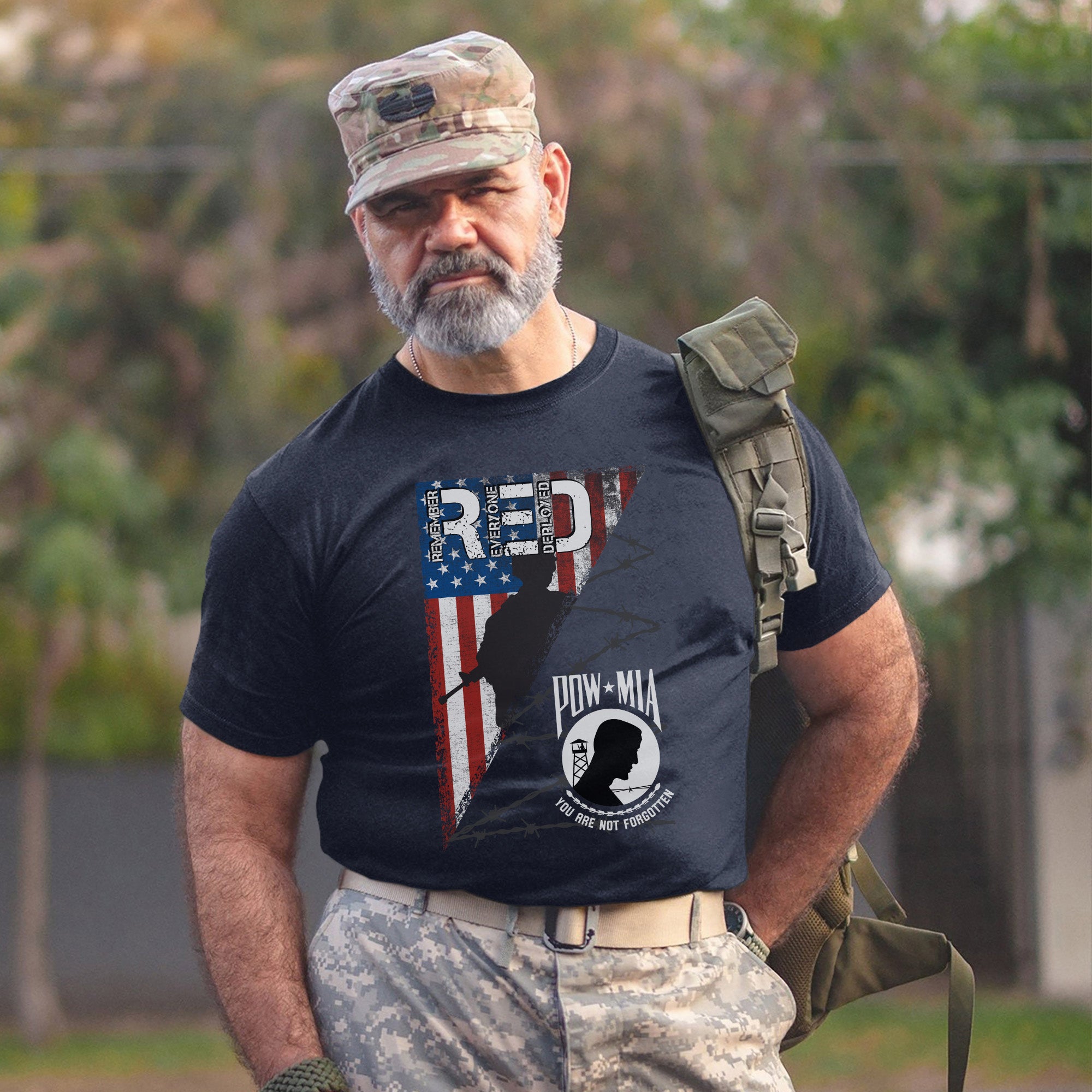 POW MIA Veteran Military Remembrance Tribute T-Shirt