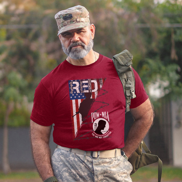POW MIA Veteran Military Remembrance T-Shirt