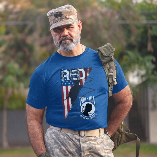 POW MIA Veteran Military Remembrance T-Shirt