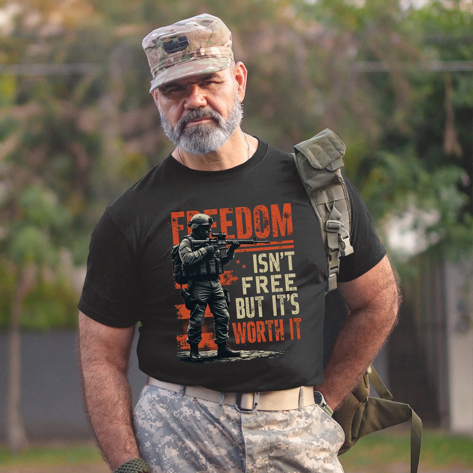 Freedom Isn’t Free but It’s Worth It US Military Veteran Patriotic Tribute T-Shirt